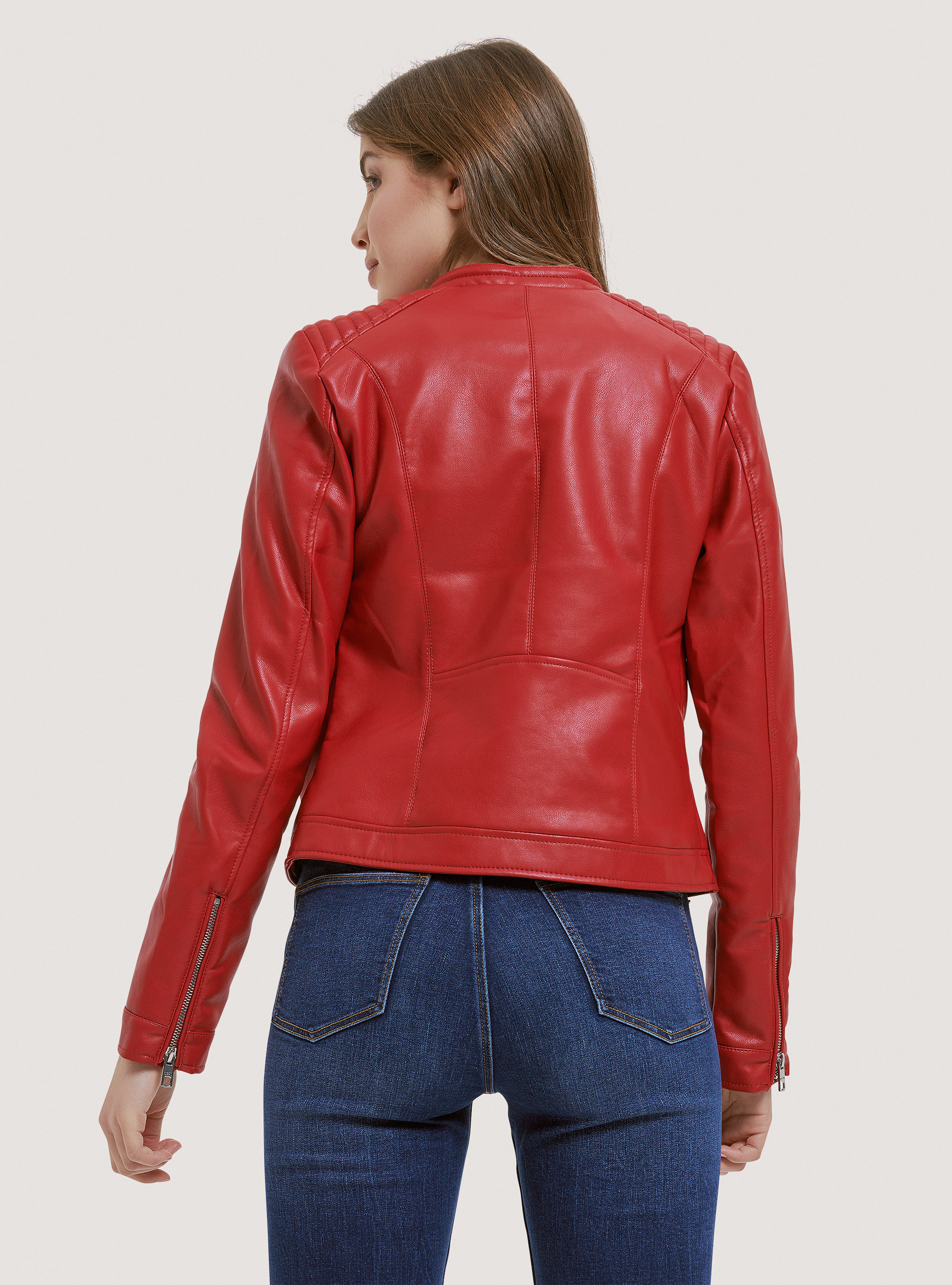 Giubbino deals pelle rosso
