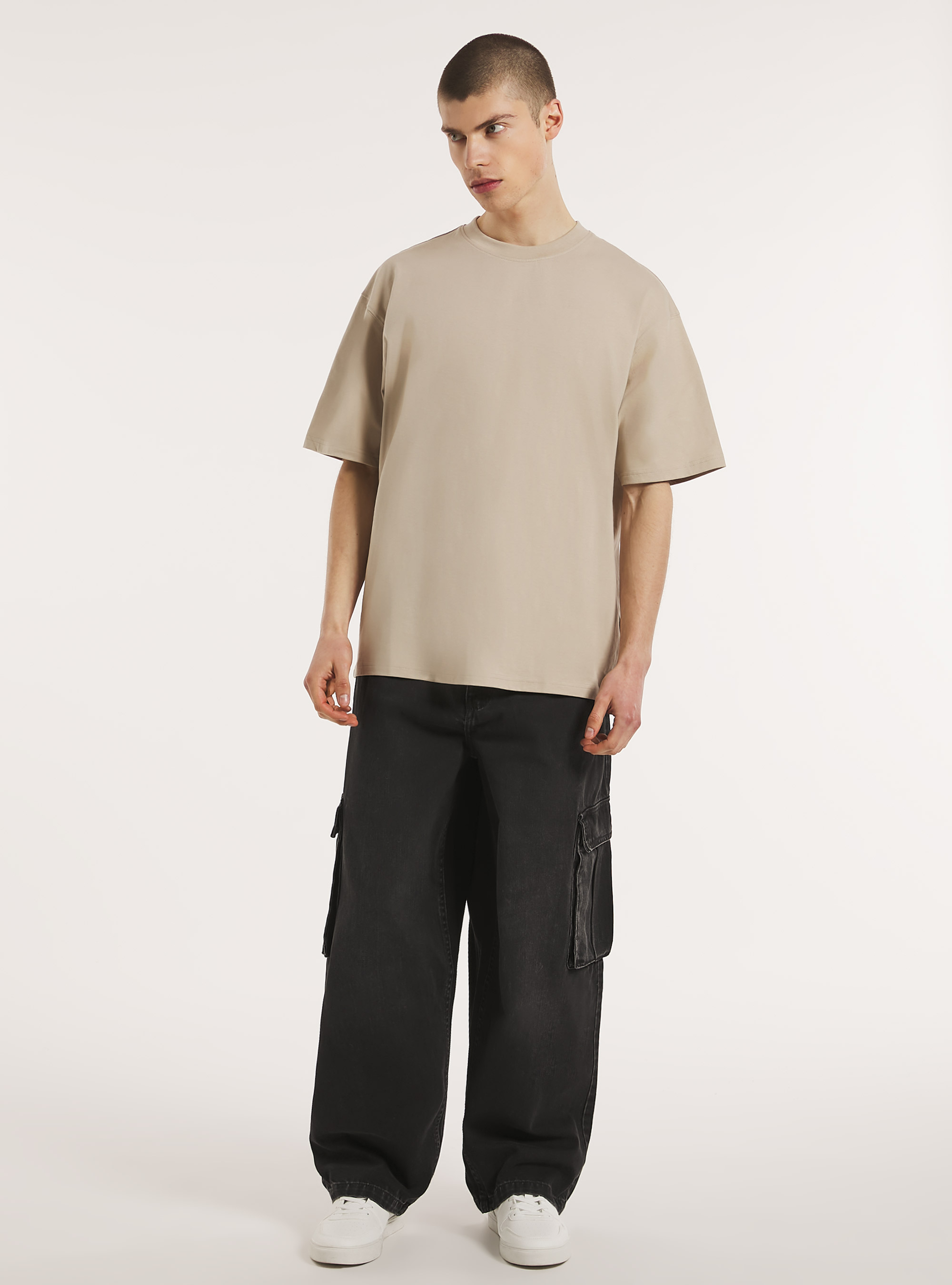 Cargo skater jeans relaxed fit, D000 BLACK