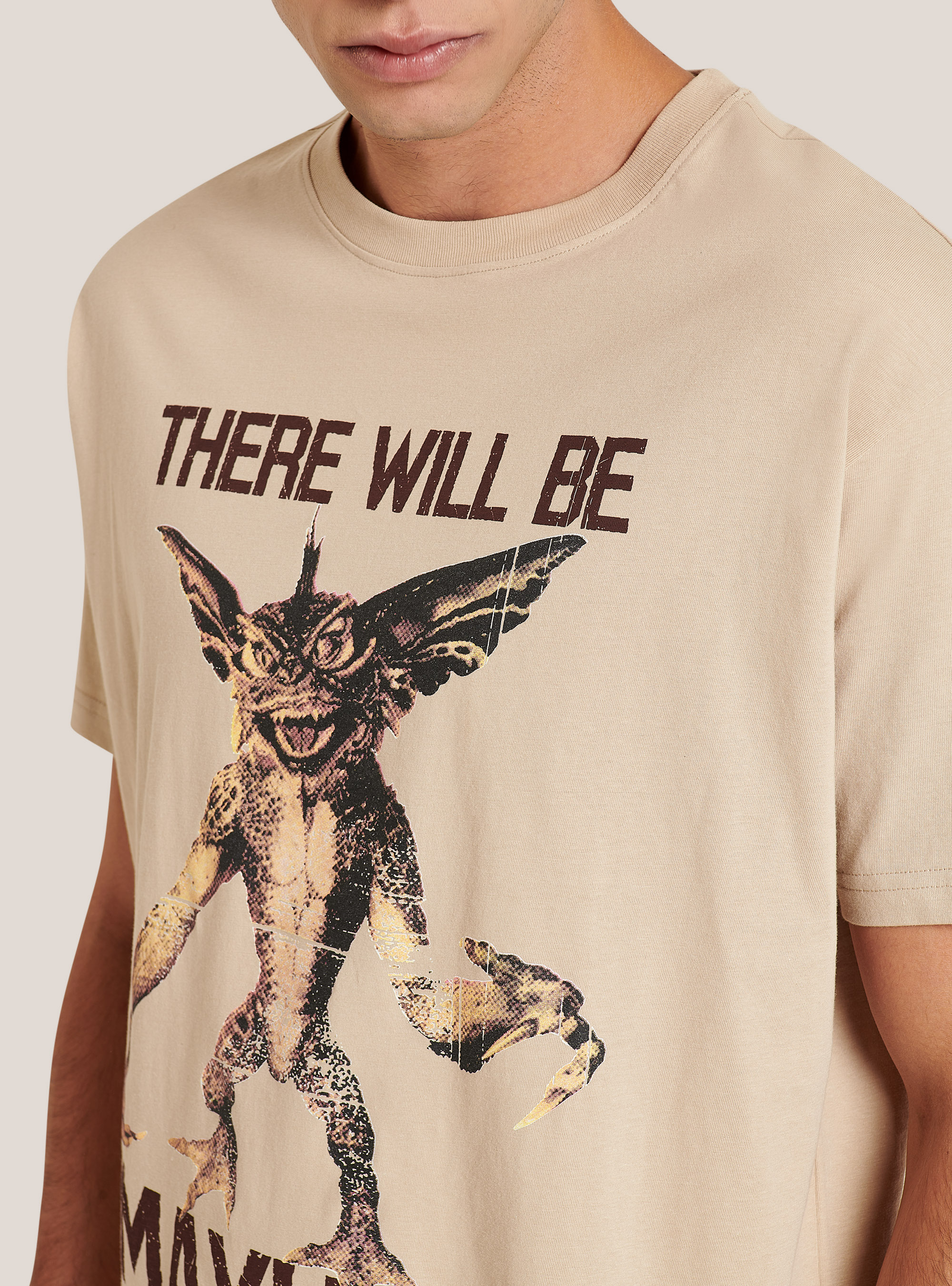 Gremlins x Alcott T-shirt, C583 BEIGE