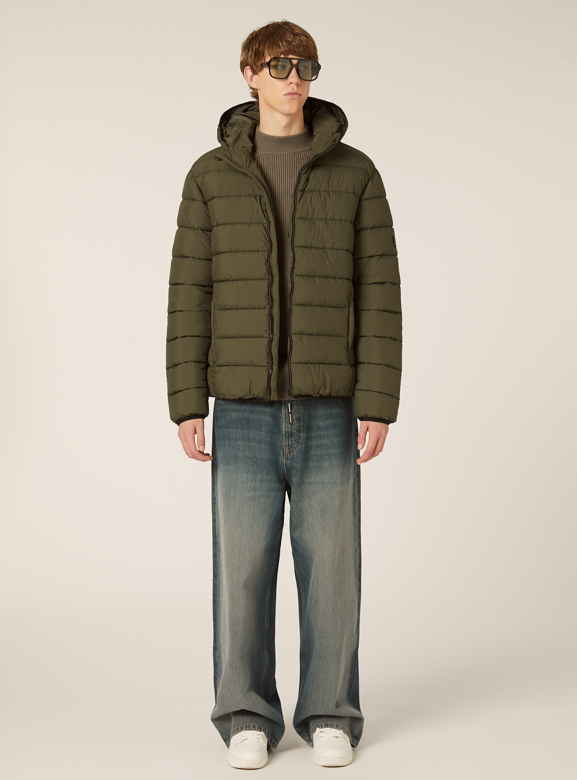 Padded jacket with hood, KY2 KAKY MEDIUM