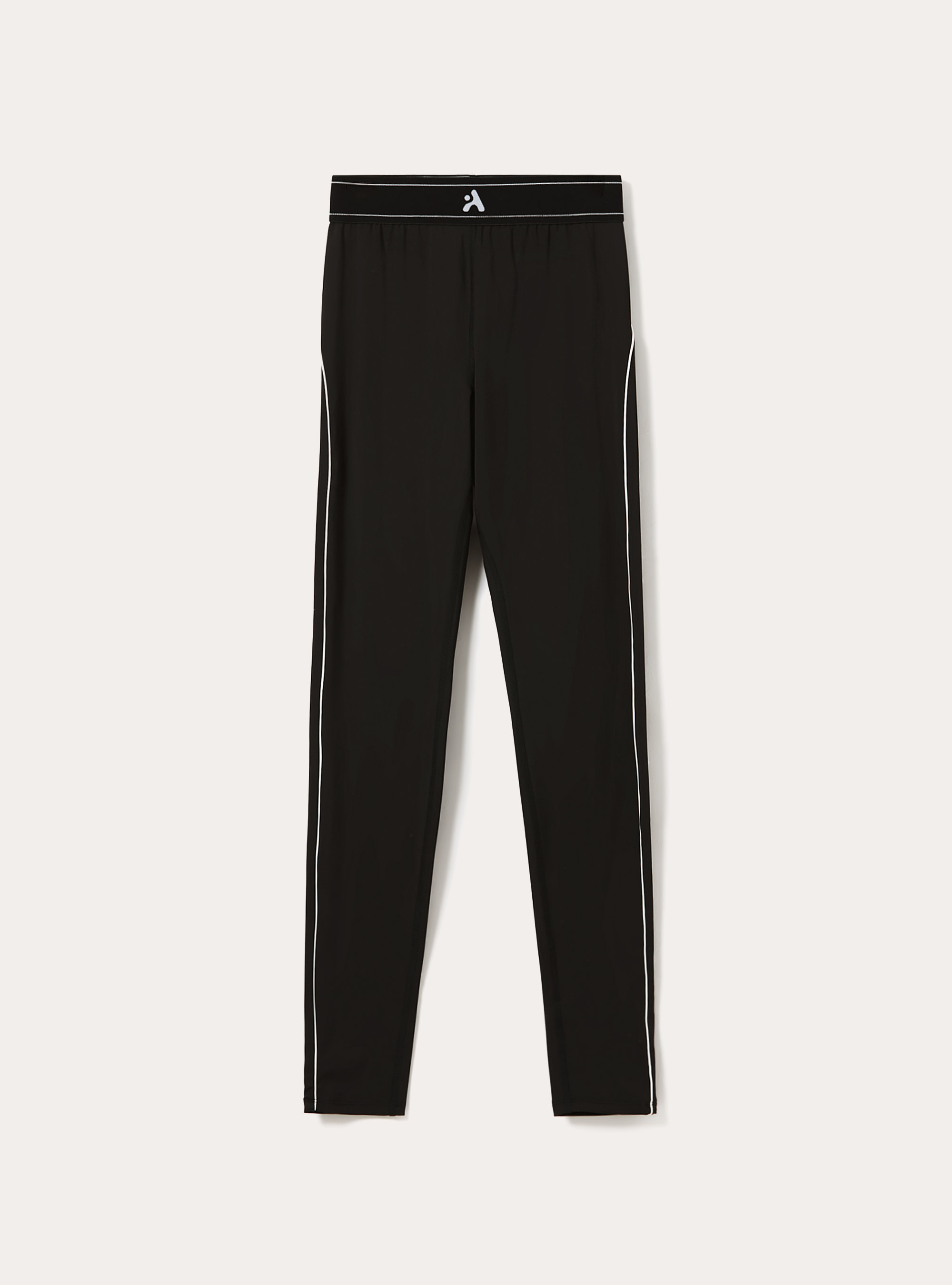 Leggings with elastic band, BK1 BLACK