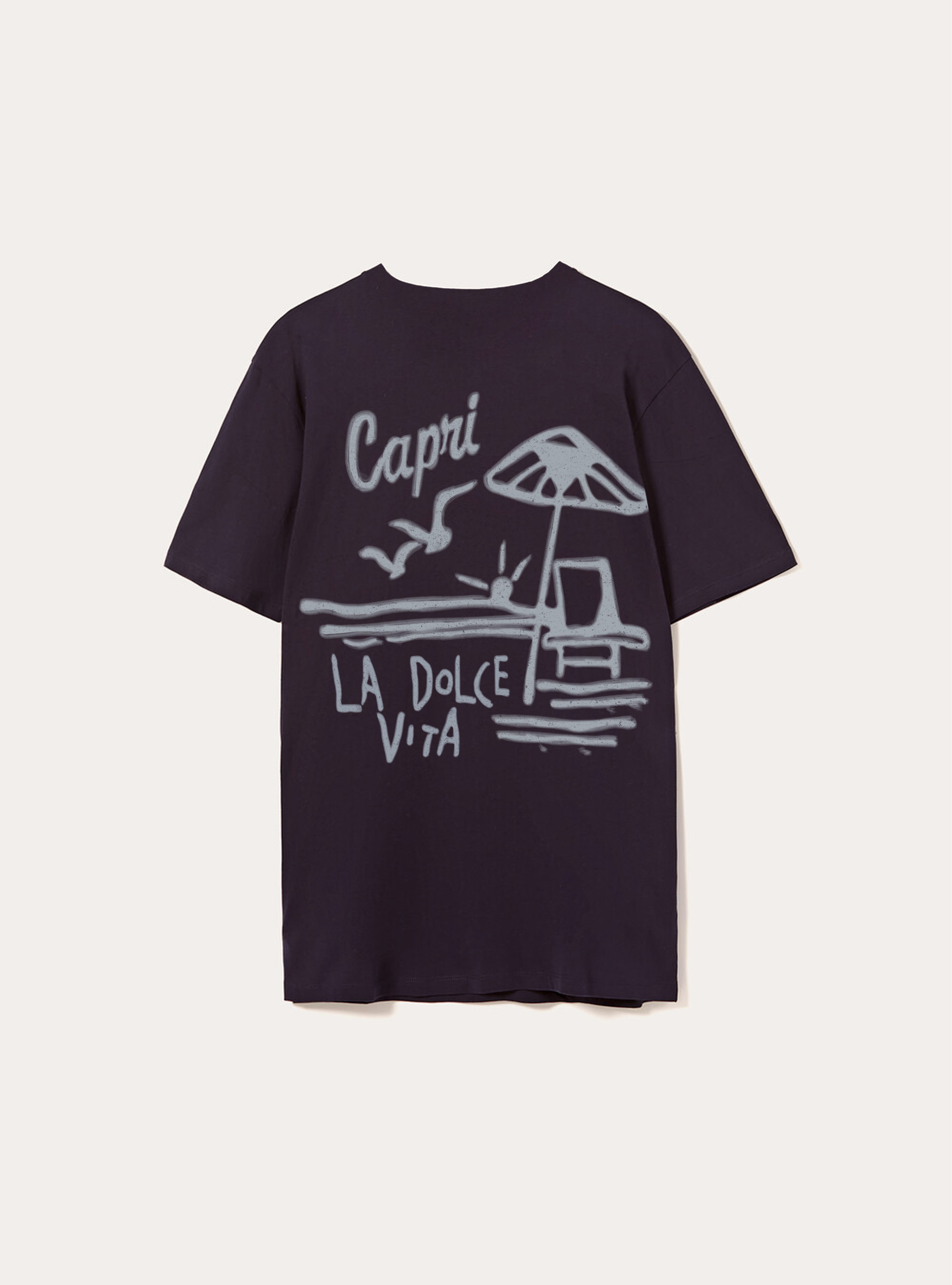 T-shirt with Souvenir Capri print, NA1 NAVY DARK
