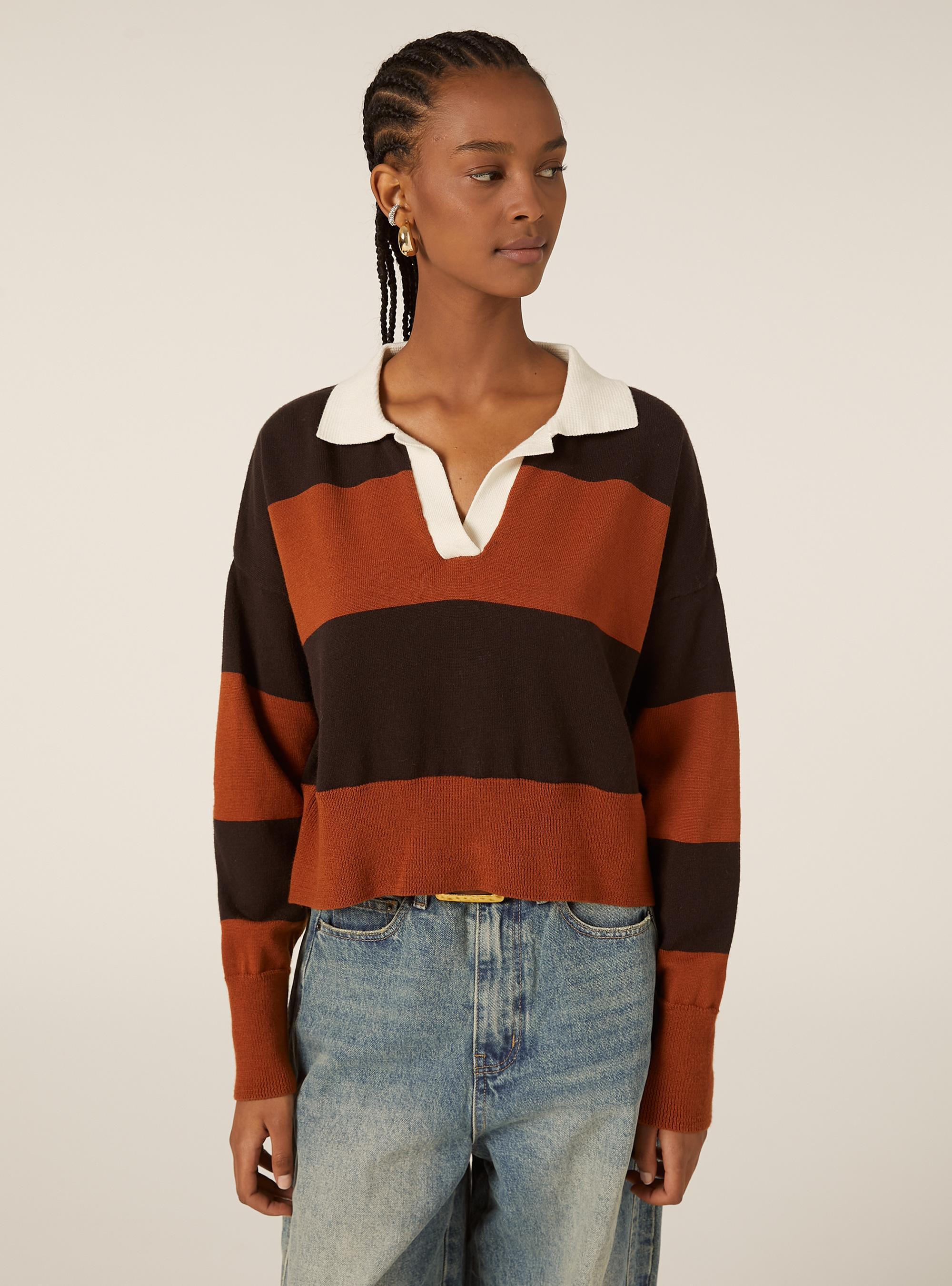 Polo a righe, OR2 ORANGE MED.