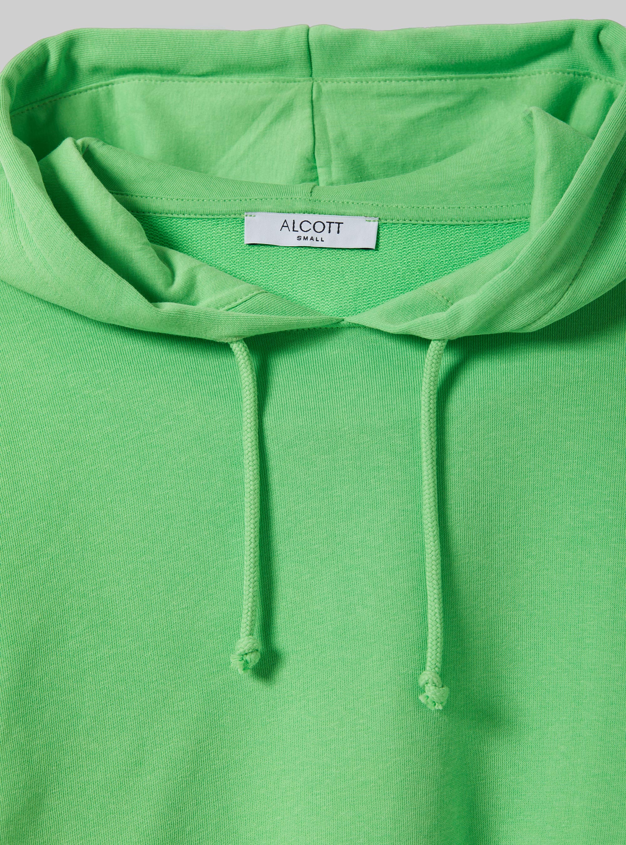 Felpa cropped con cappuccio, GN3 GREEN LIGHT