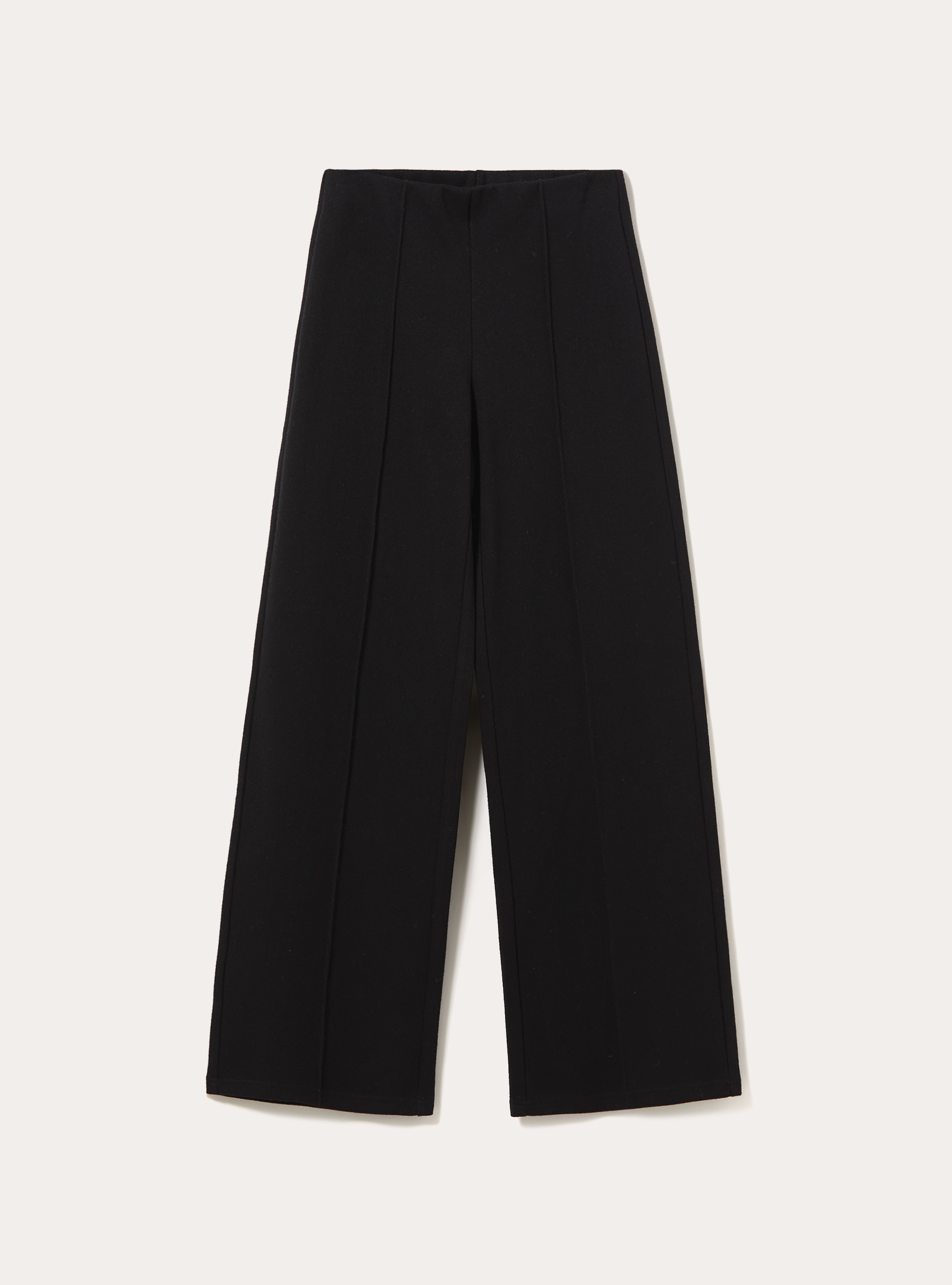Pantaloni in maglia con nervatura, BK1 BLACK