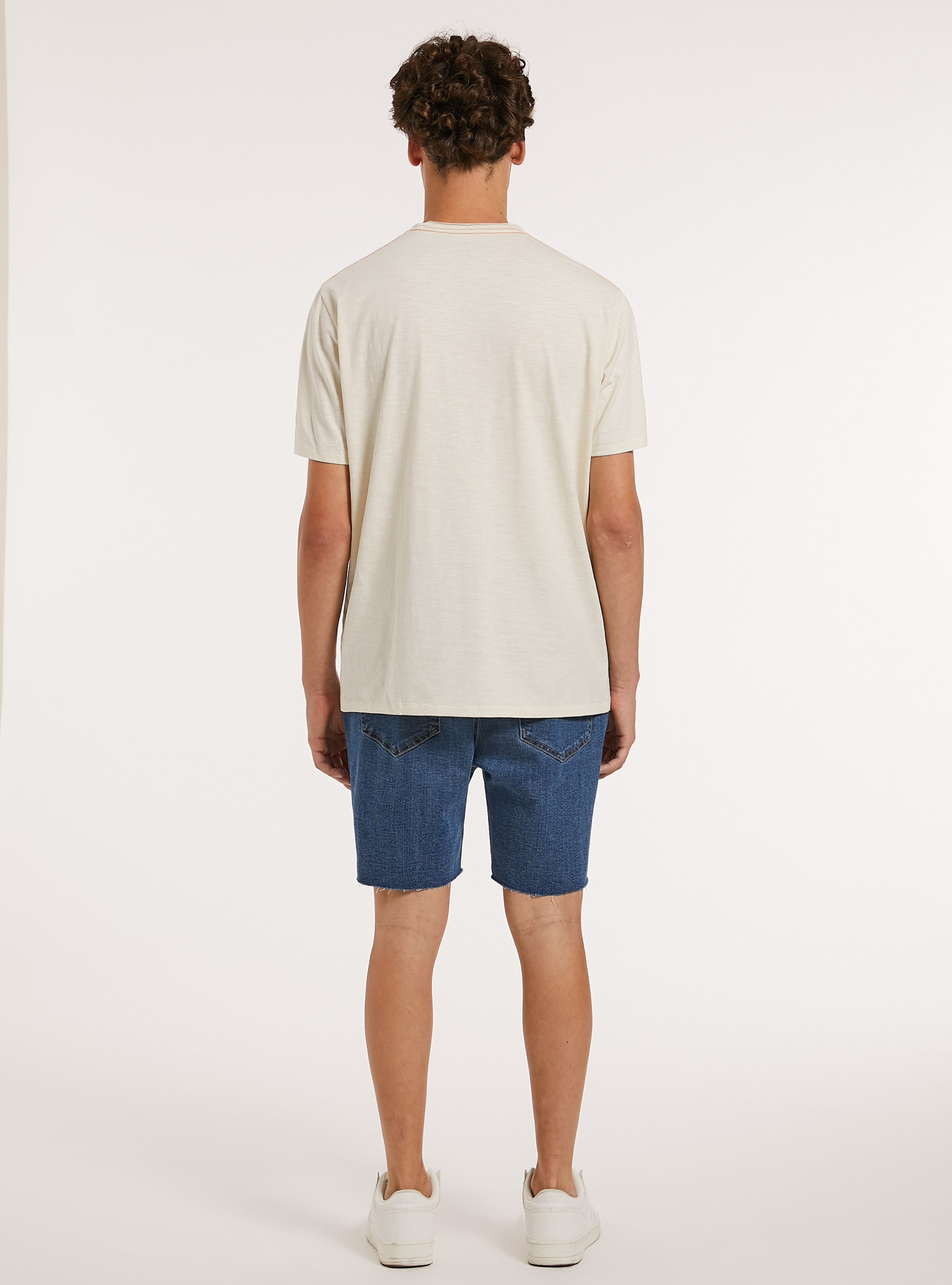 Cotton T-shirt with print, OFF-WHITE