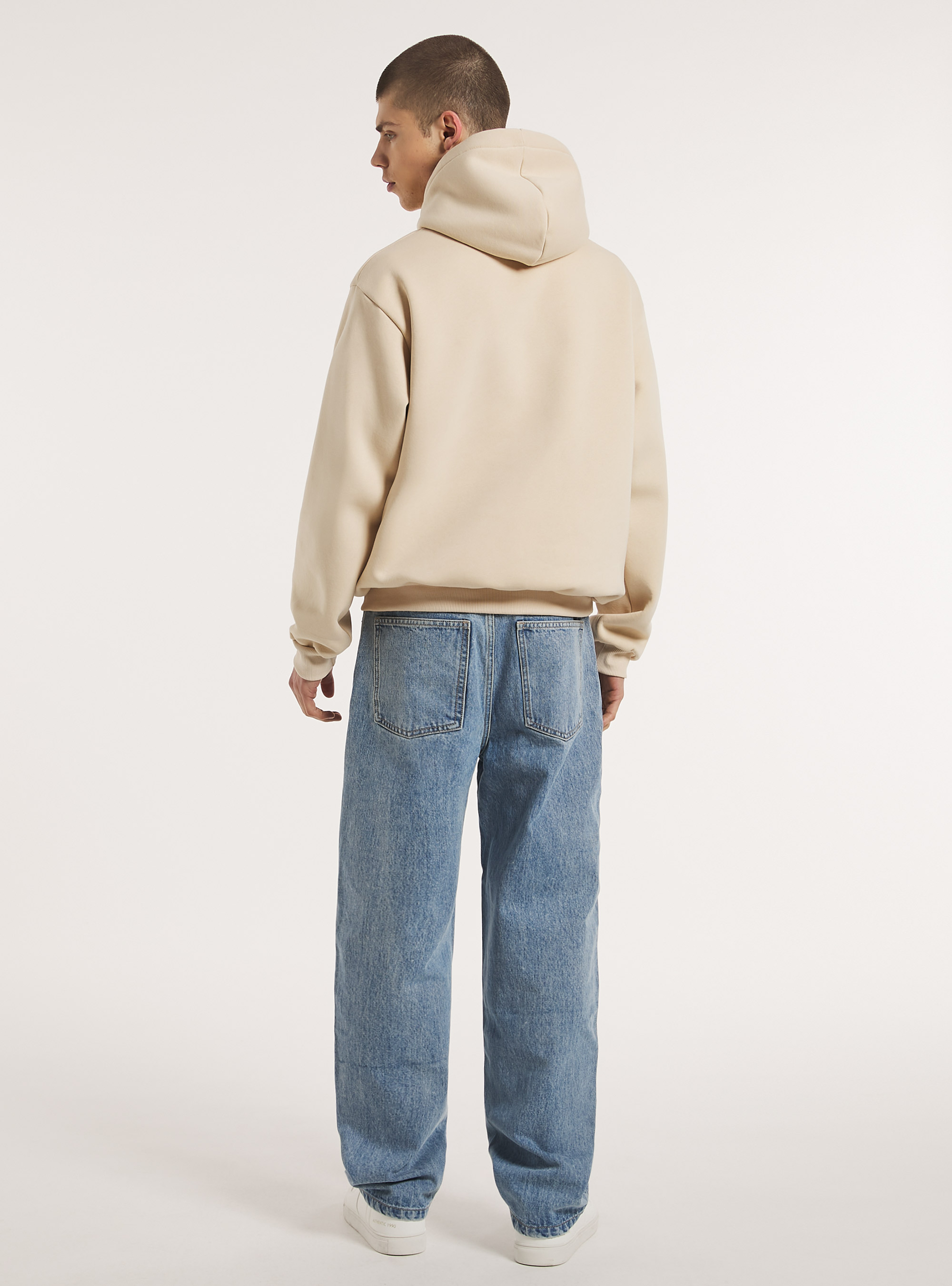 Boxy Fit Hoodie Genderless, BG3 BEIGE LIGHT