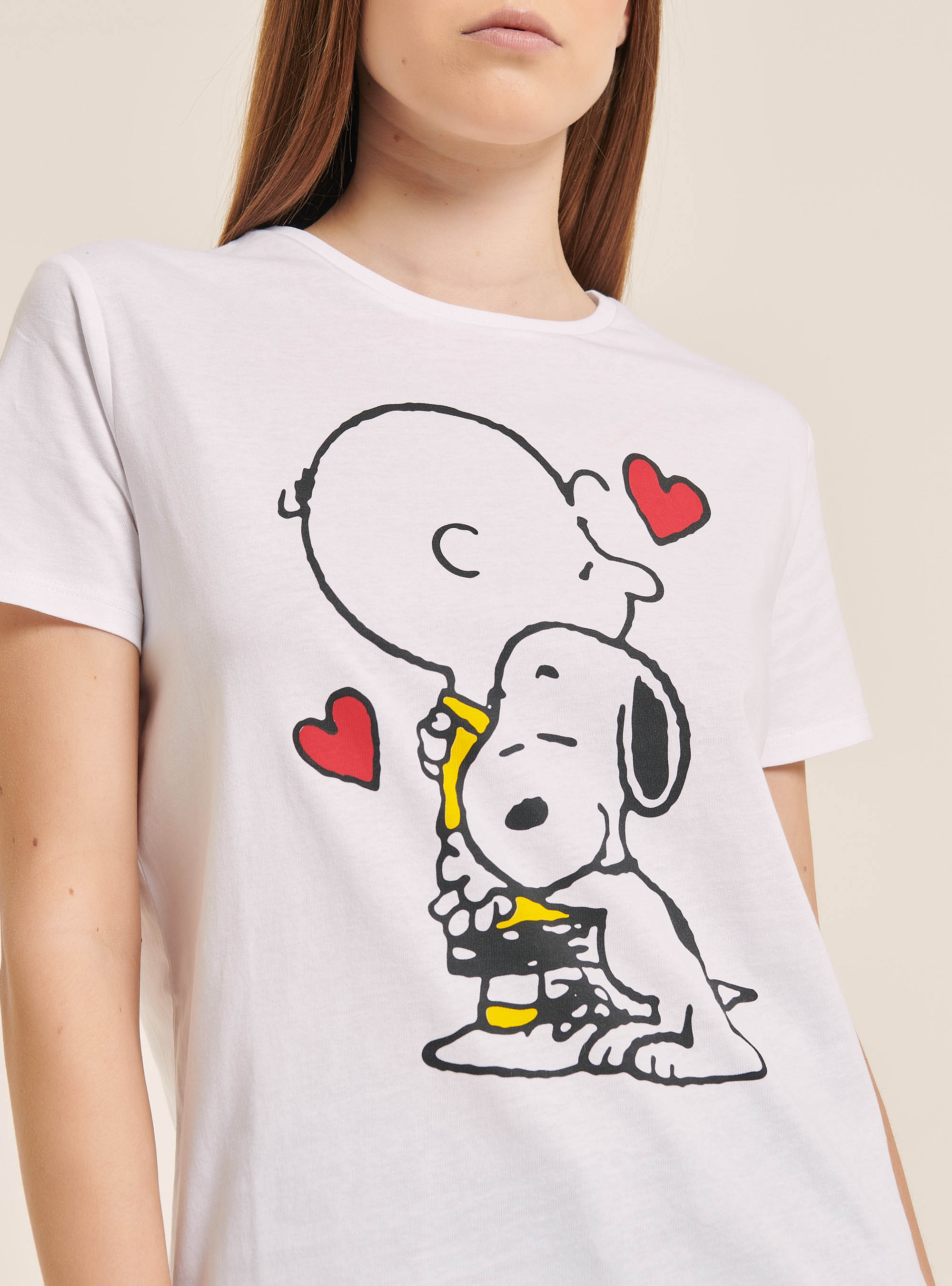Peanuts T-shirt for Alcott, WHITE