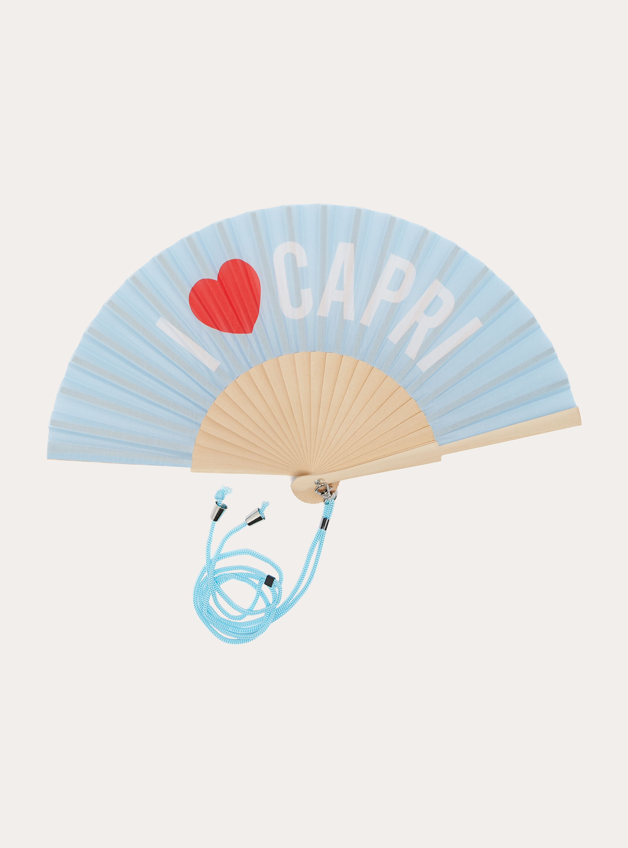 Abanico con estampado, AZ2 AZURE MEDIUM