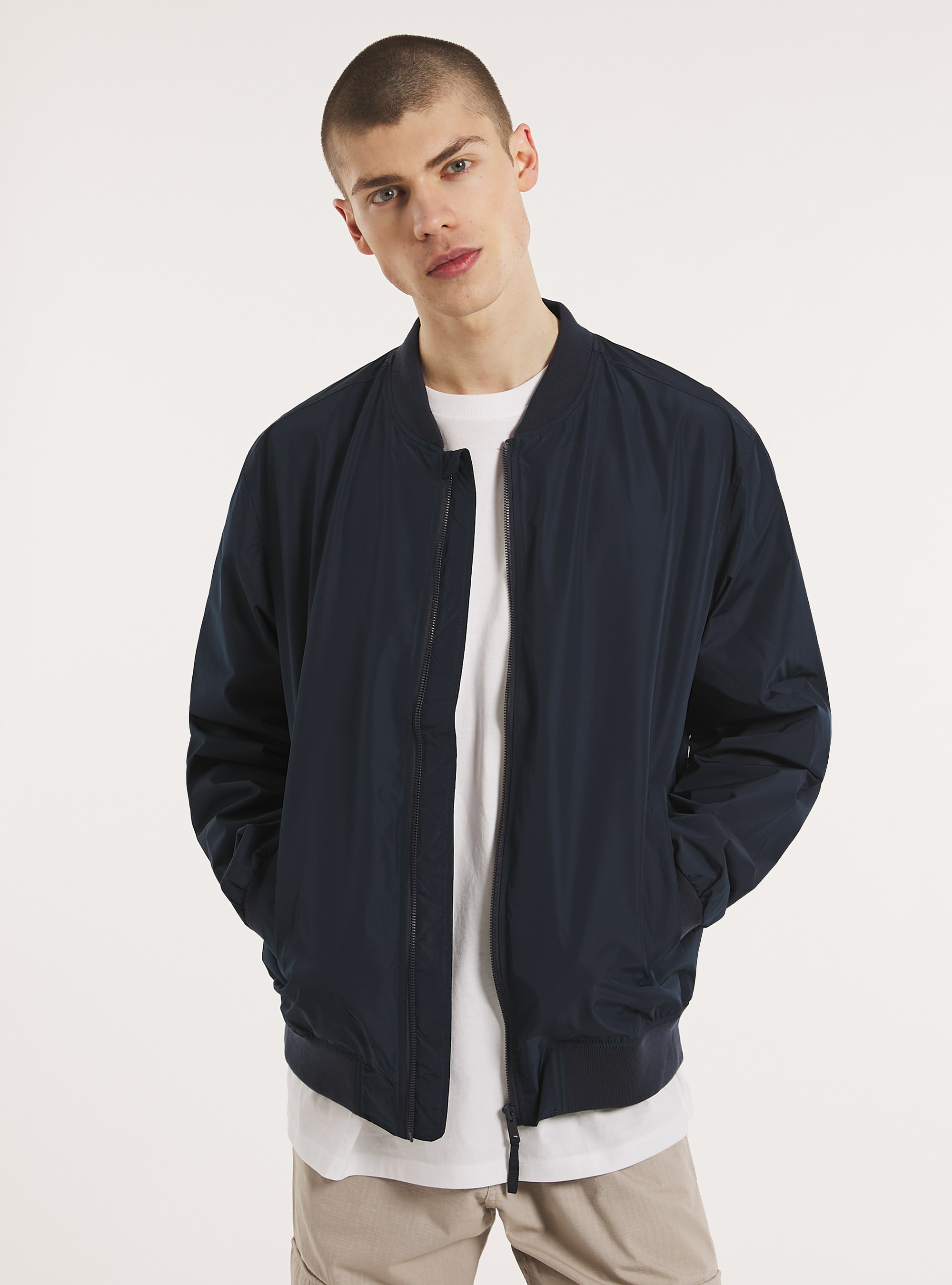 Bomber antivento regular fit, NA1 NAVY DARK