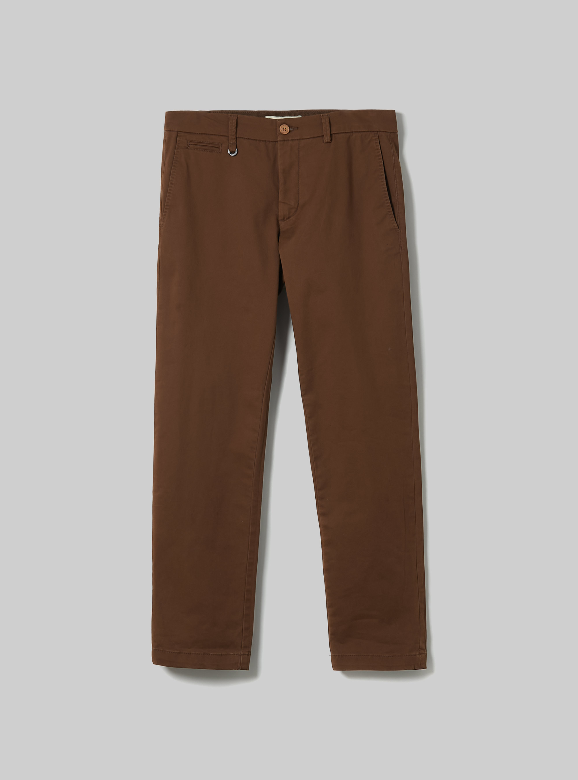 Stretch cotton twill chinos, RT2 RUSTY MEDIUM