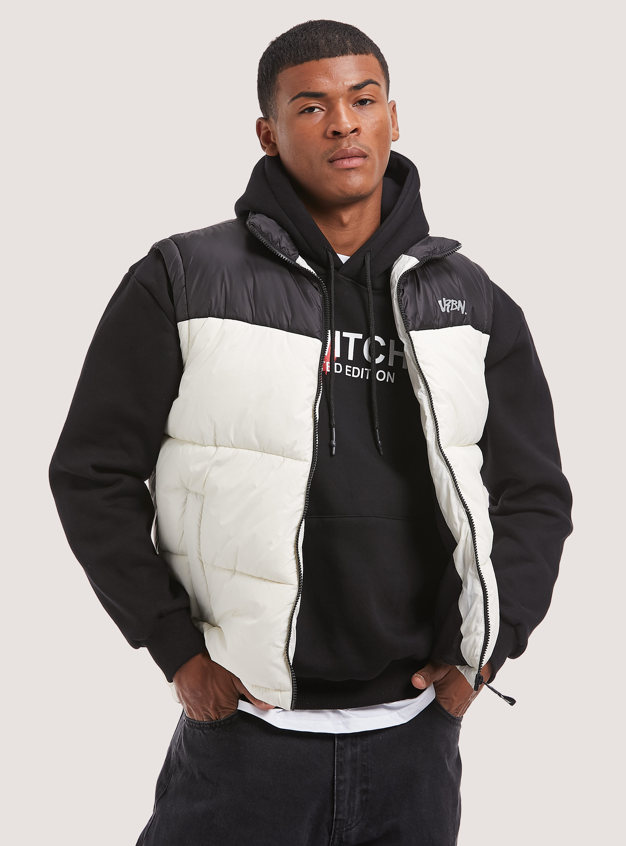 Colour block sleeveless with print, WH1 OFF WHITE