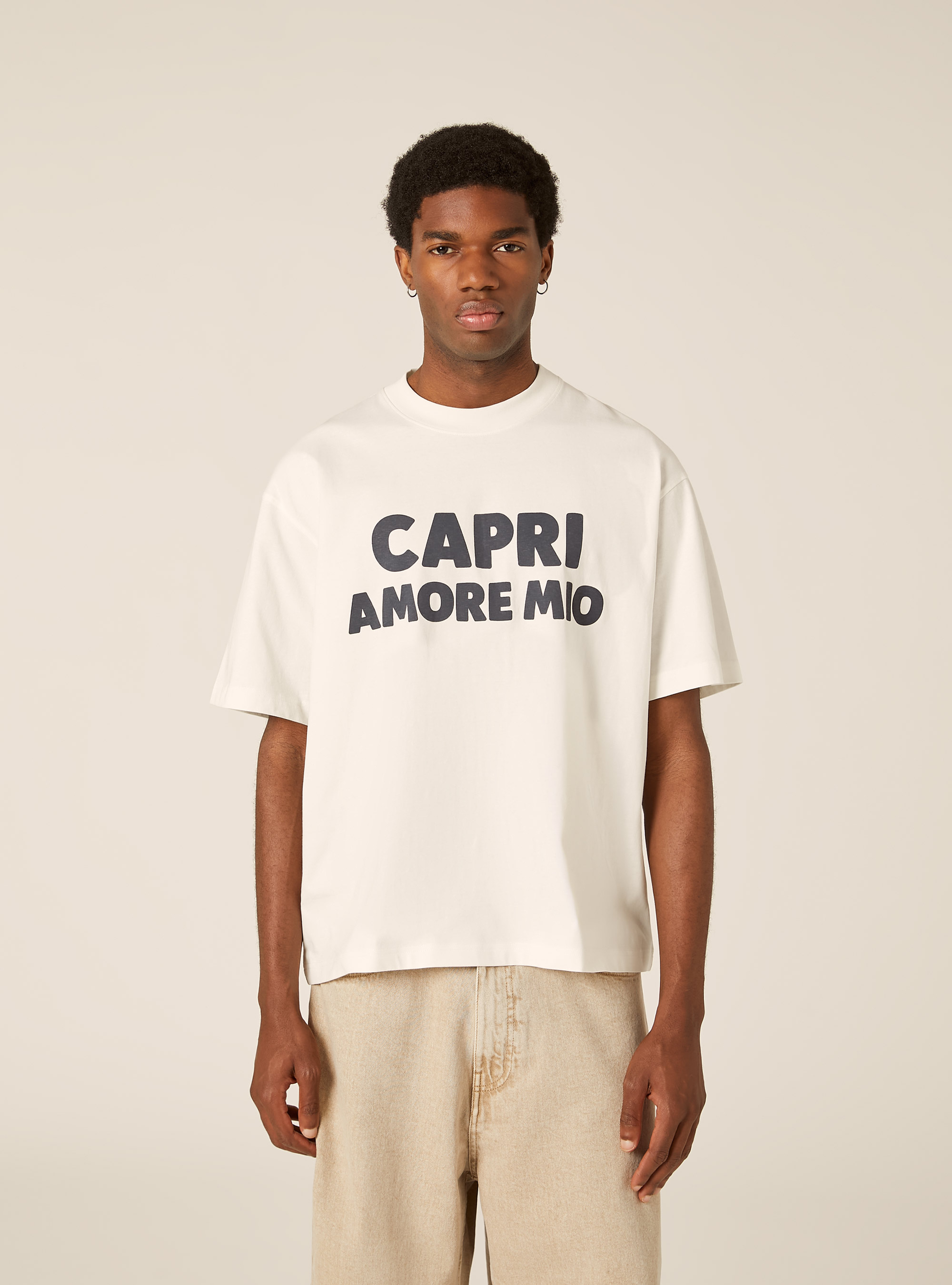 T-shirt boxy capri amore mio, WH2 WHITE
