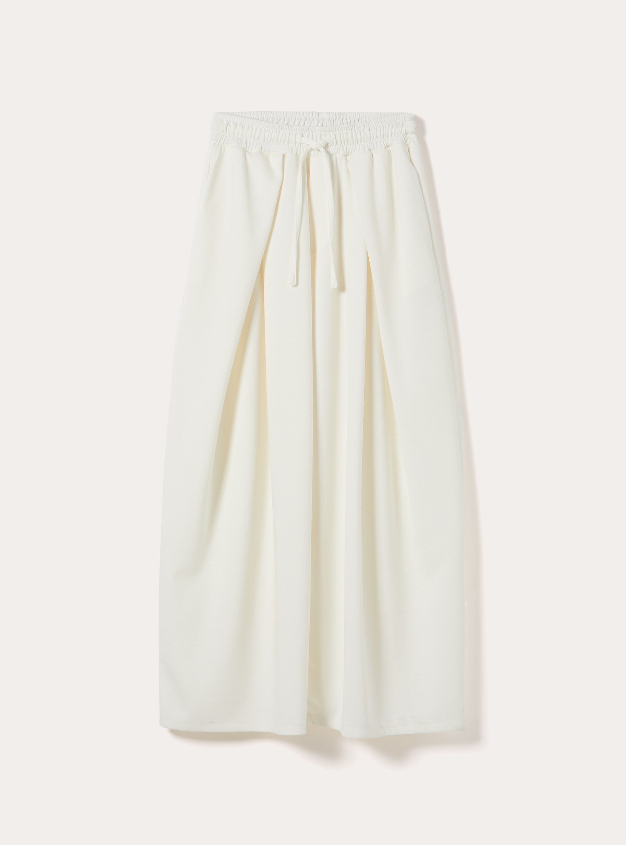 Pantaloni in scuba barrel fit, WH1 OFF WHITE