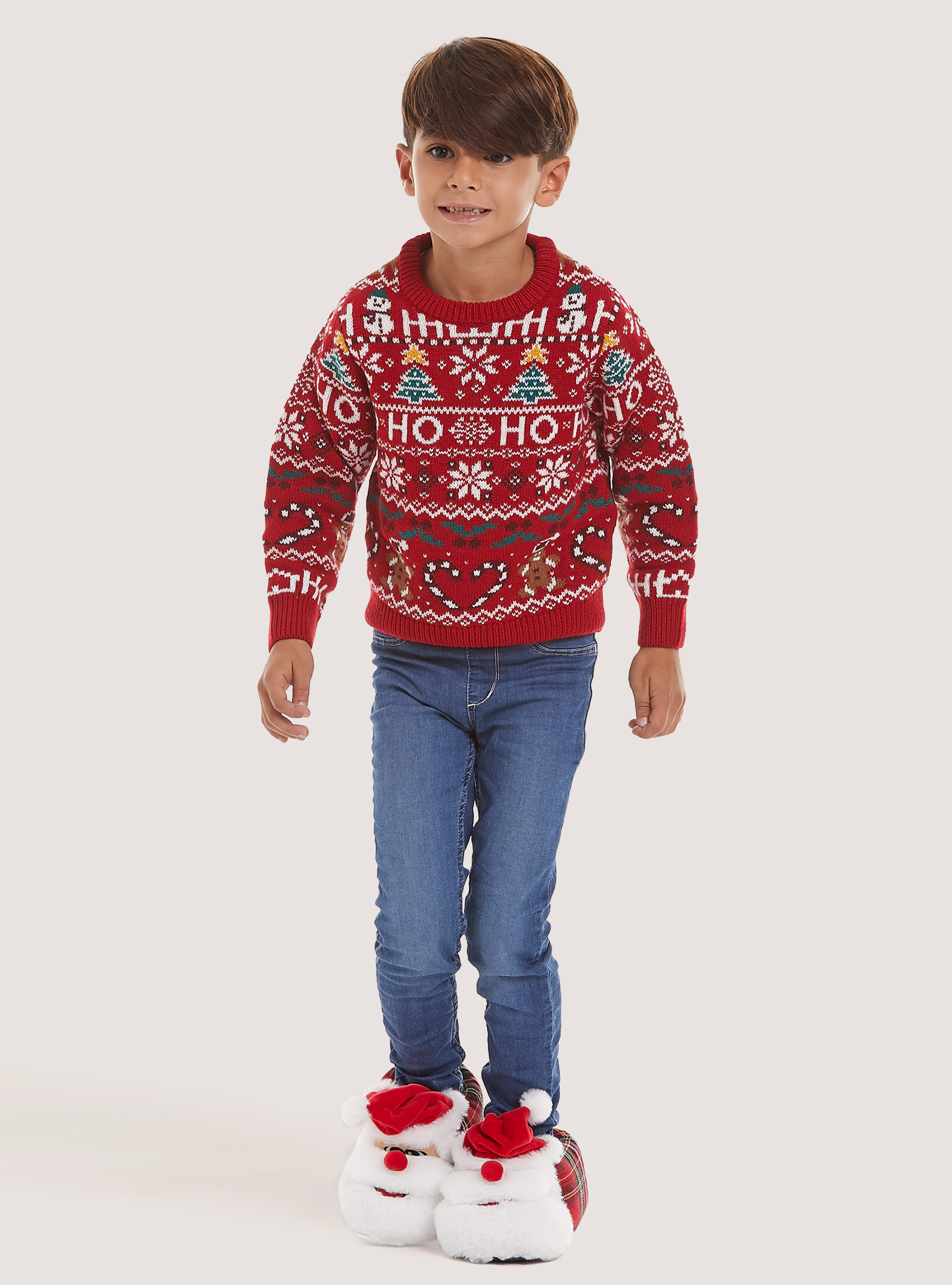 Pull de la collection Famille de Noel, WH1 OFF WHITE