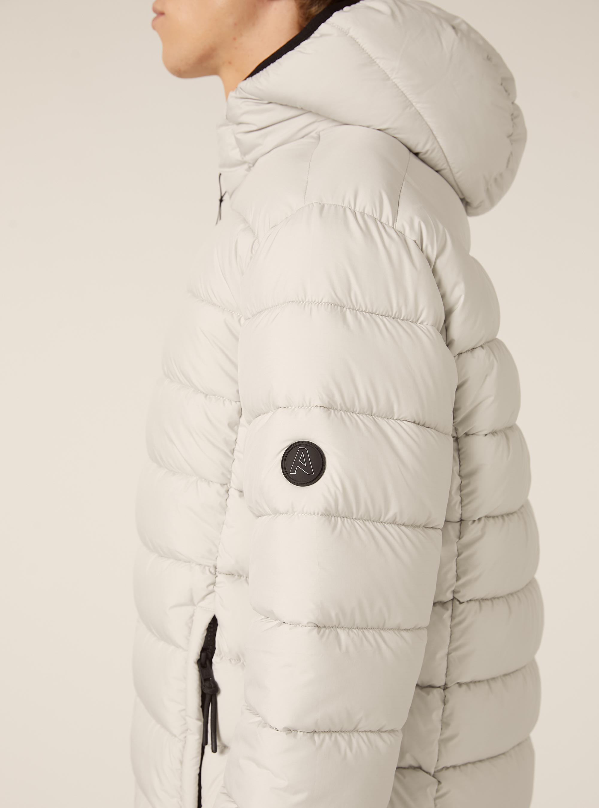 Padded jacket with hood, WH1 OFF WHITE