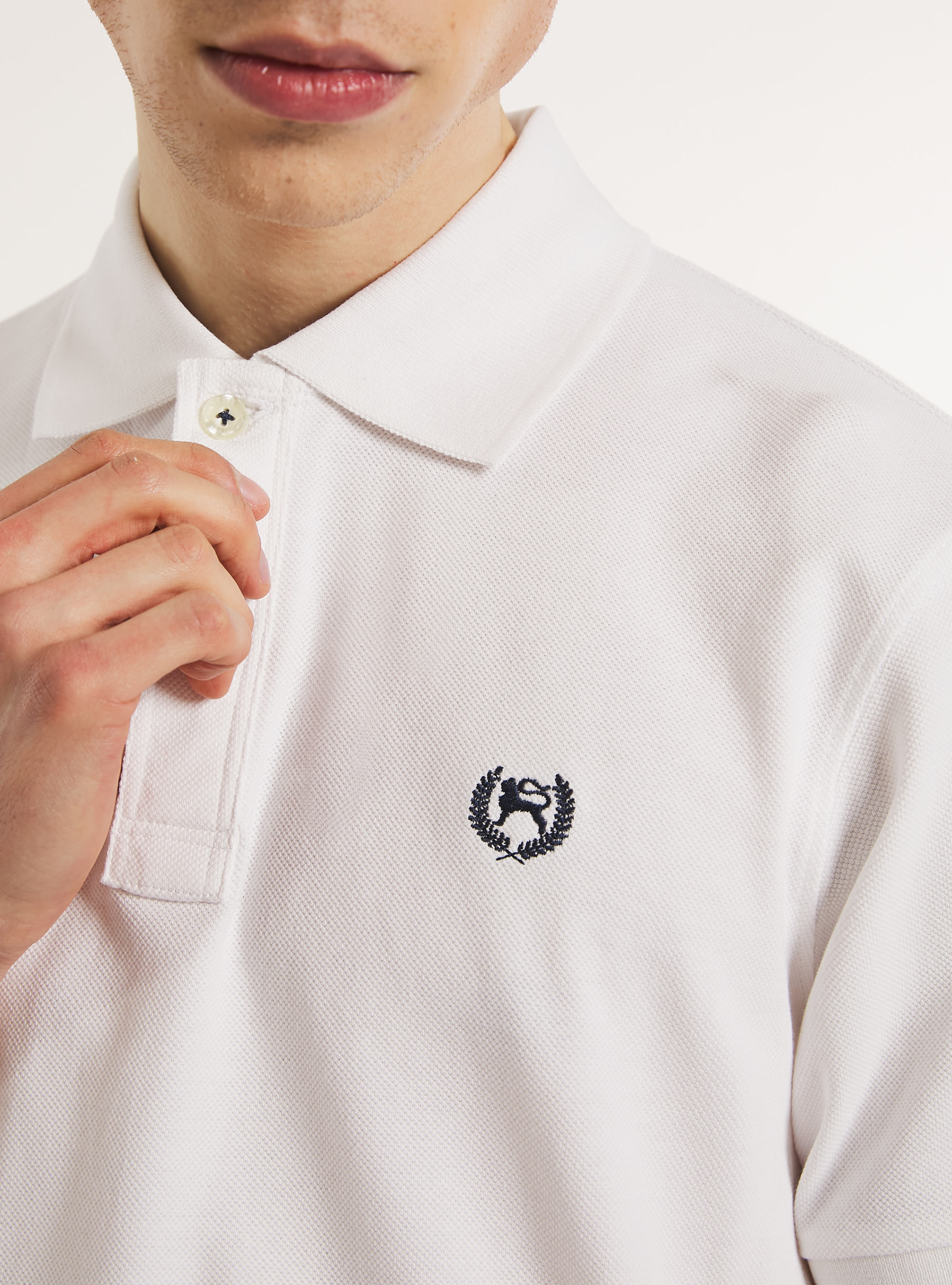 Polo in cotone piquet con ricamo | Alcott | Abbigliamento Uomo