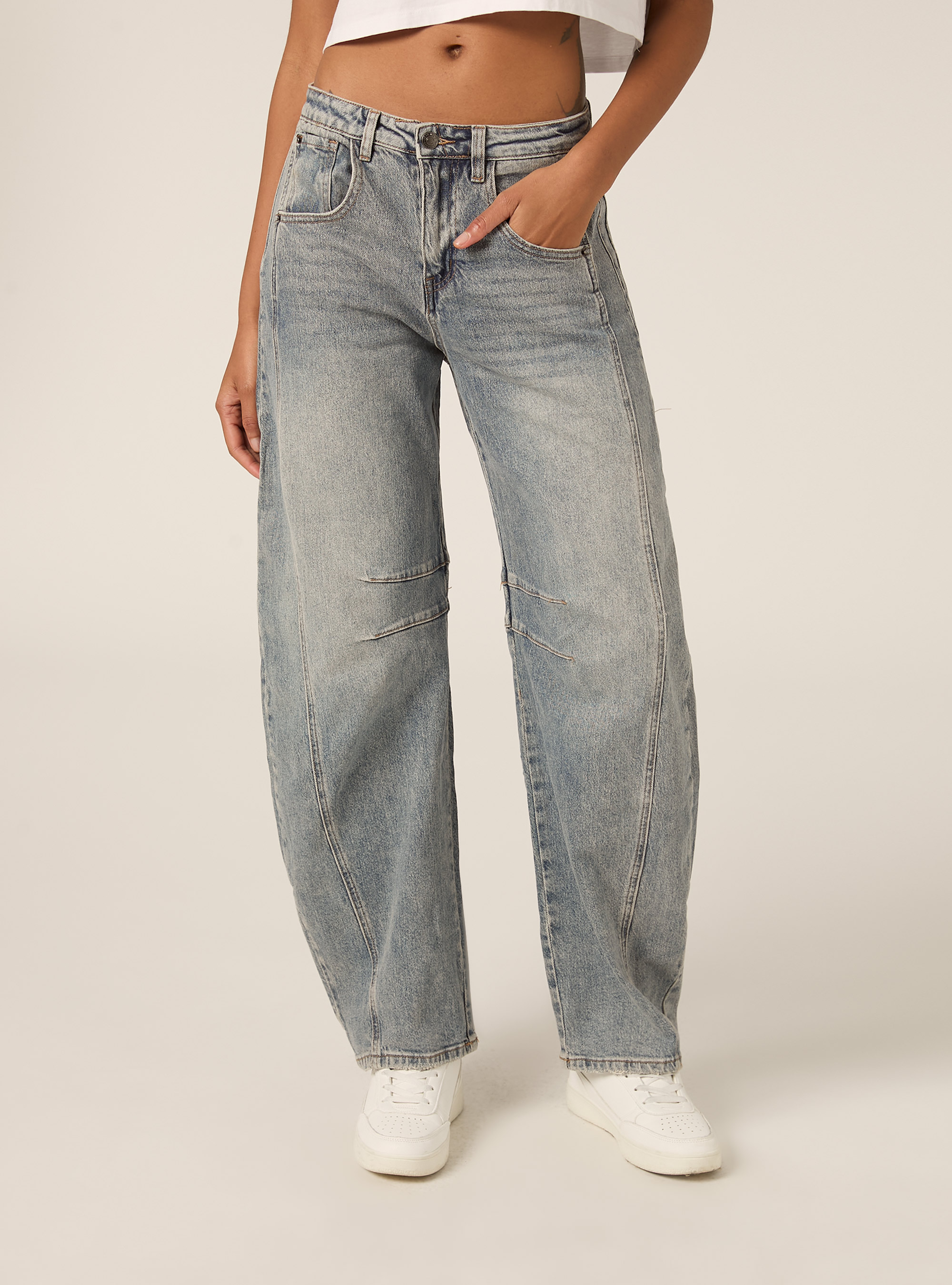 Jeans balloon, D003 MEDIUM BLUE