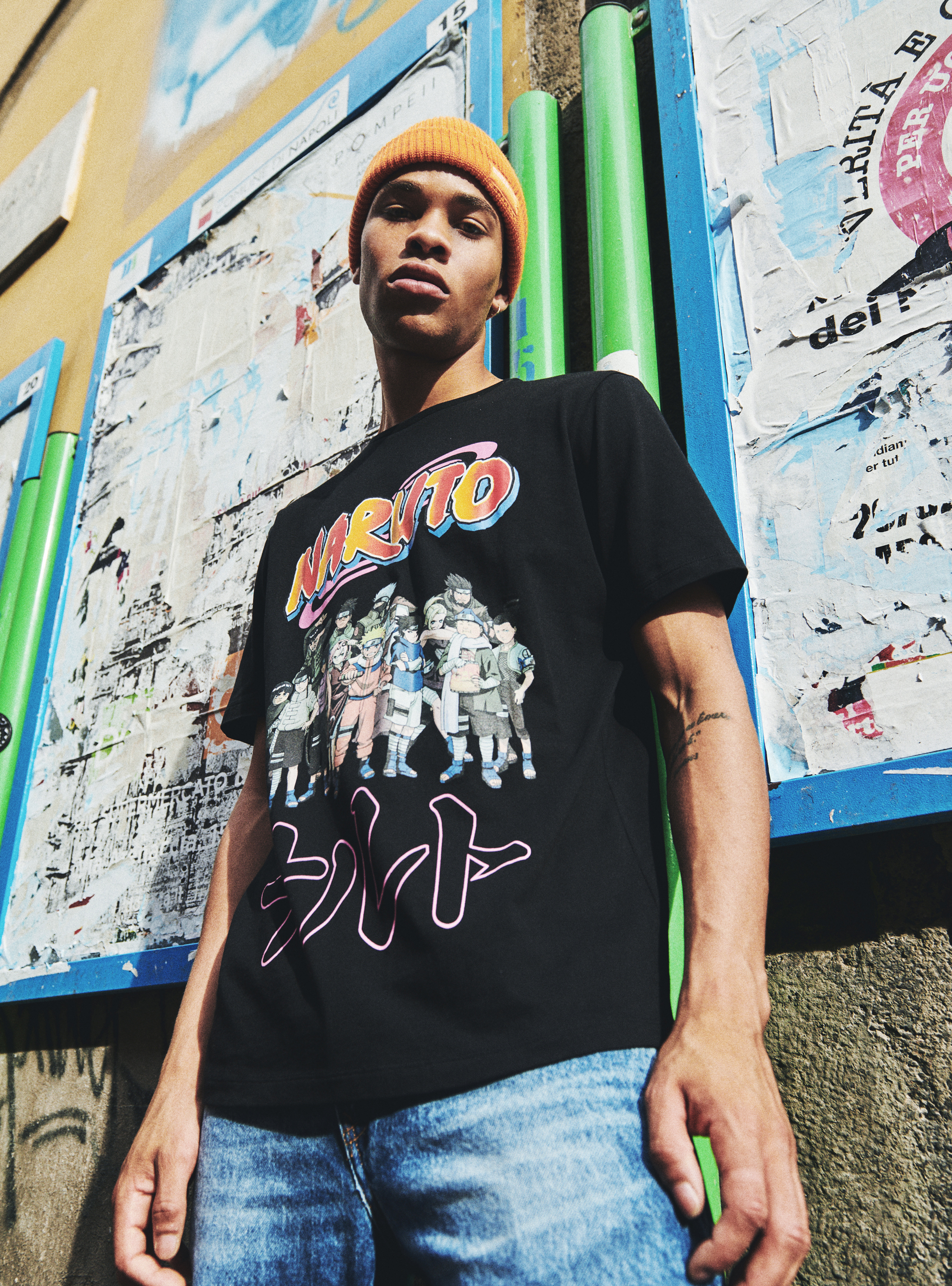 Naruto x Alcott T-shirt, BK1 BLACK