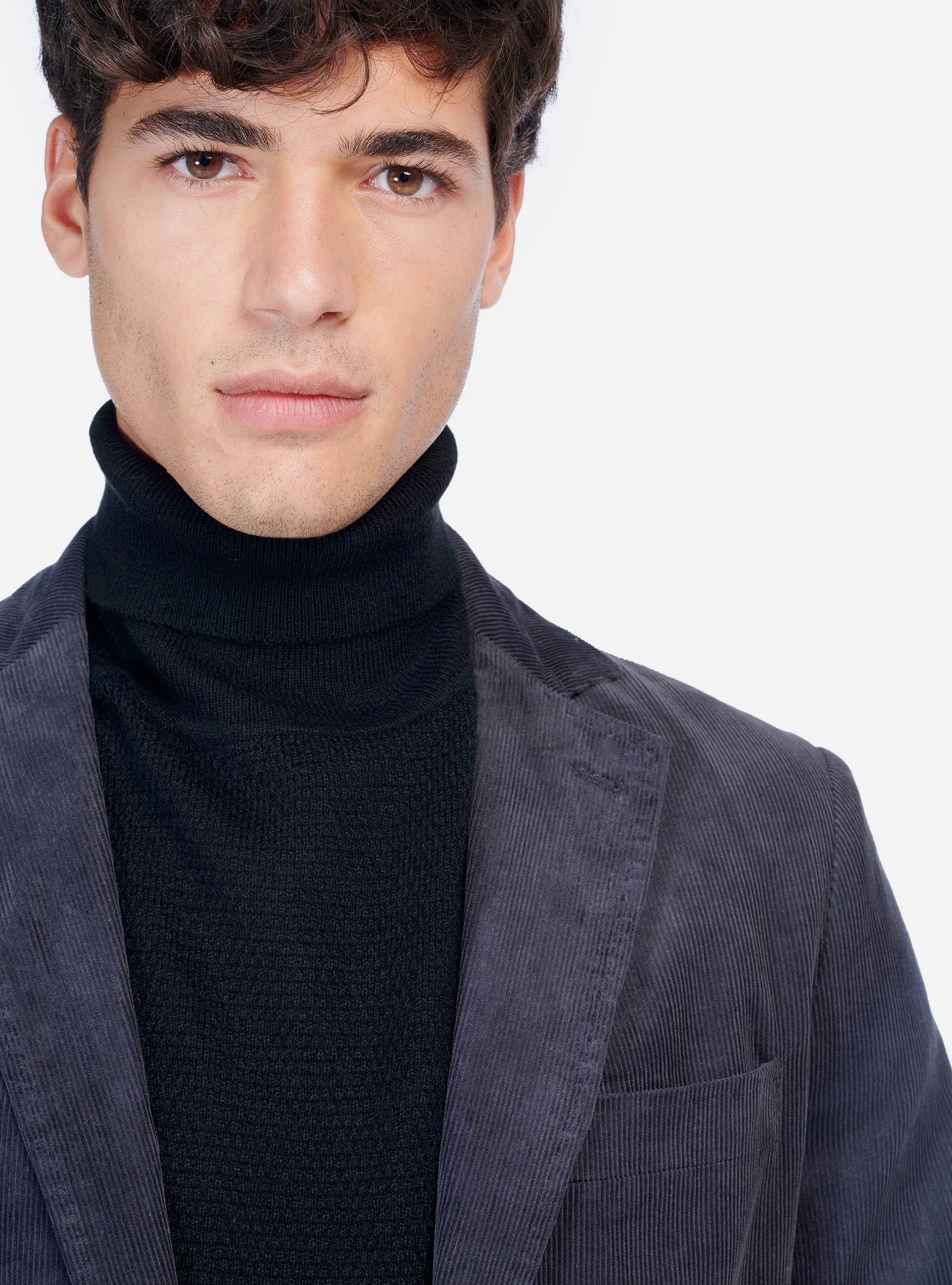 Giacca in velluto, GRIGIO