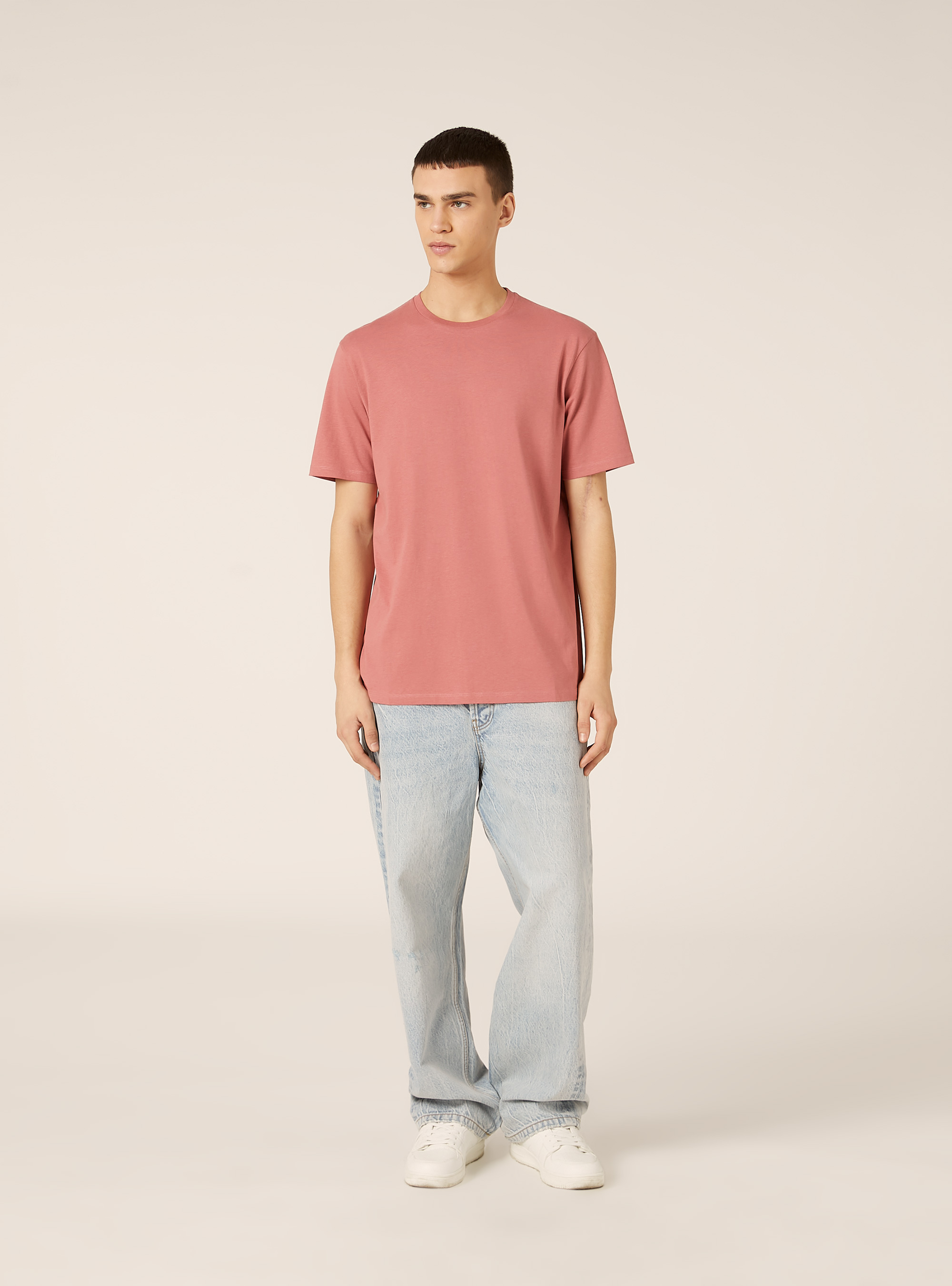 Maglietta girocollo basica, PK1 PINK DARK