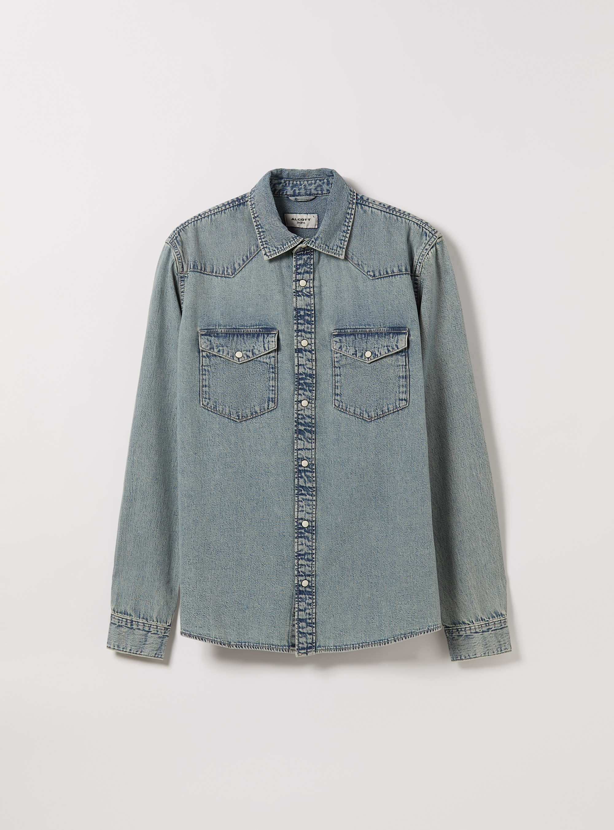 Camicia in denim, D007 LIGHT AZURE