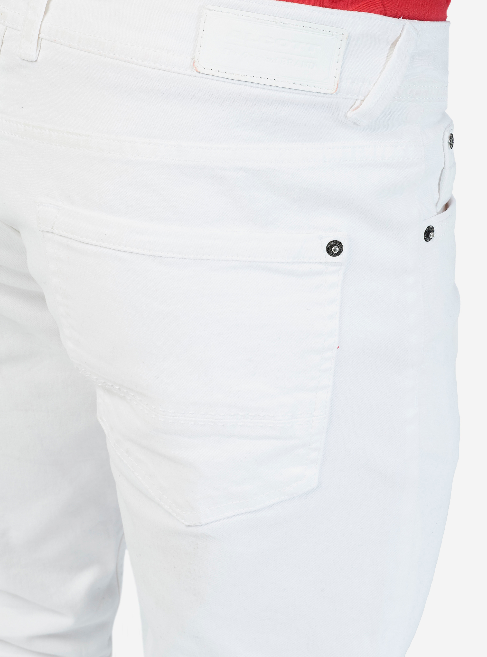 Pantalons twill stretch, C099 WHITE