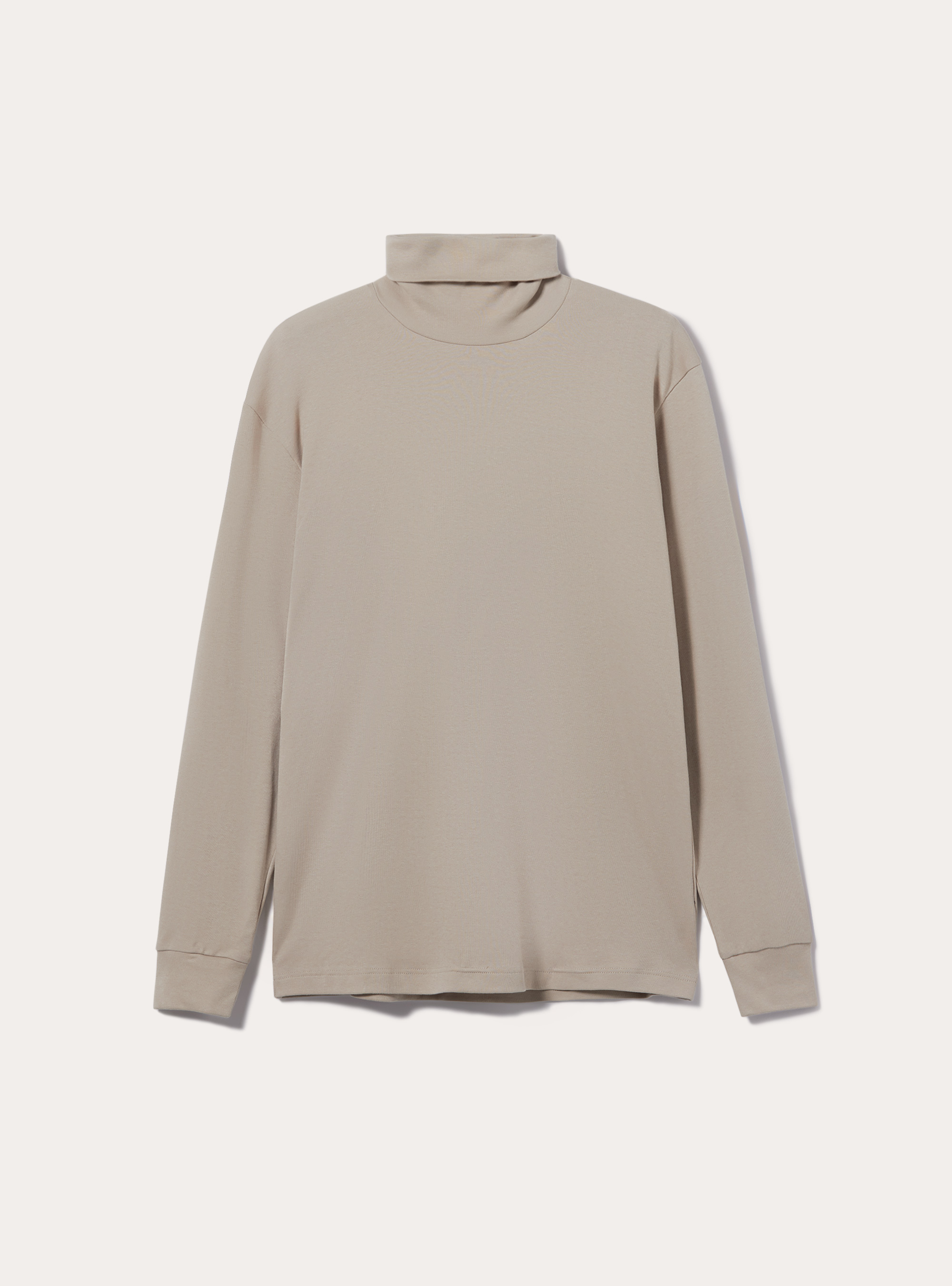 Maglietta a maniche lunghe a collo alto, BG2 BEIGE MEDIUM