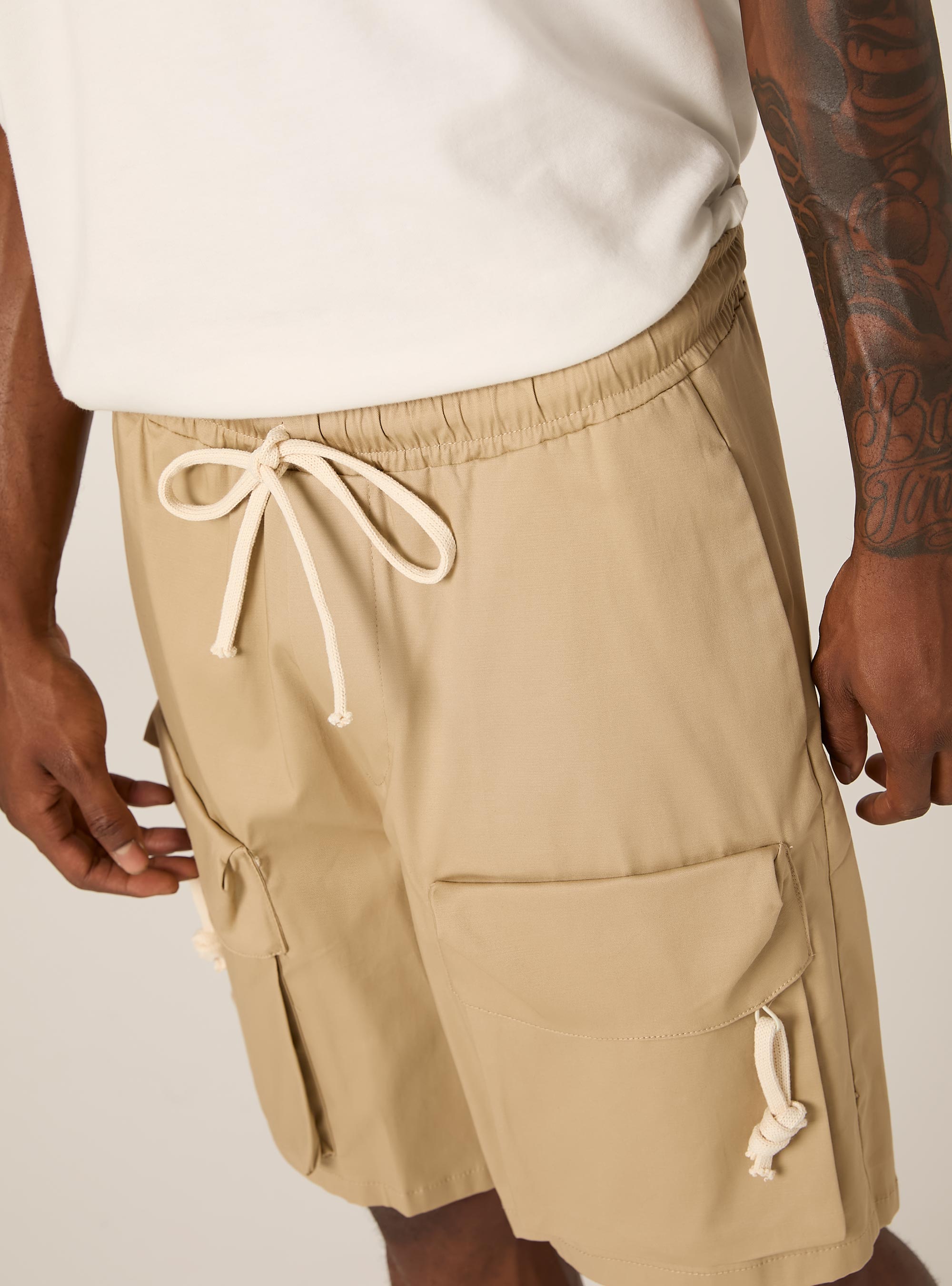 Bermuda cargo en coton, BG2 BEIGE MEDIUM