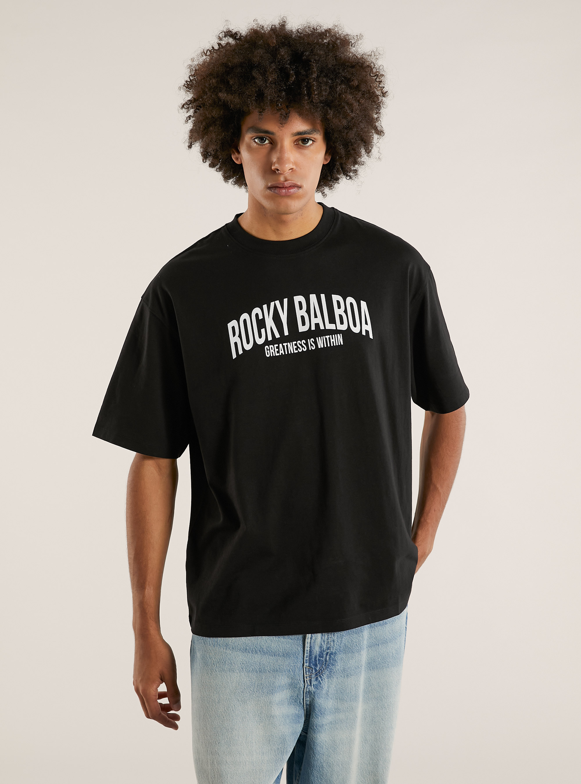 T-shirt Rocky Balboa / Alcott, coupe souple, BK1 BLACK