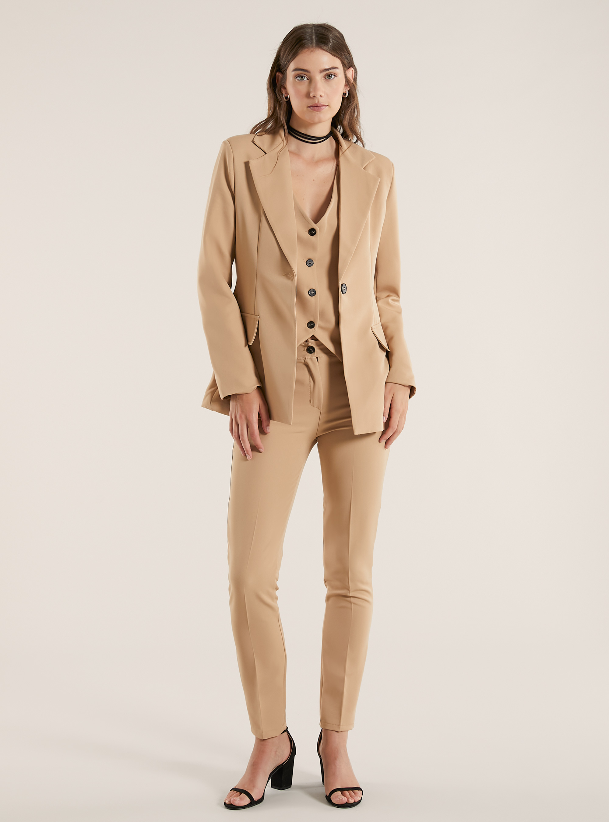 Blazer de botonadura simple, TB2 TOBACCO MEDIUM