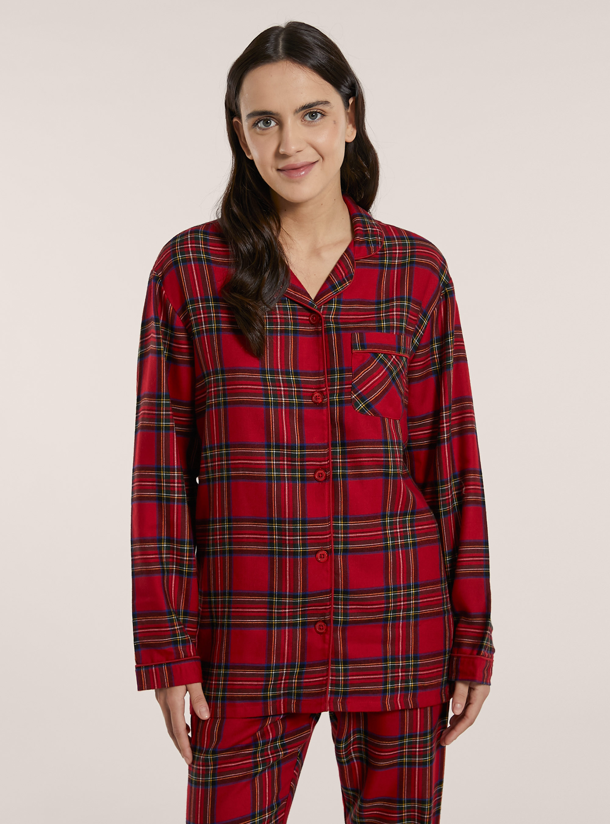 Pigiama Christmas Family Collection in tartan, RD2 RED MEDIUM