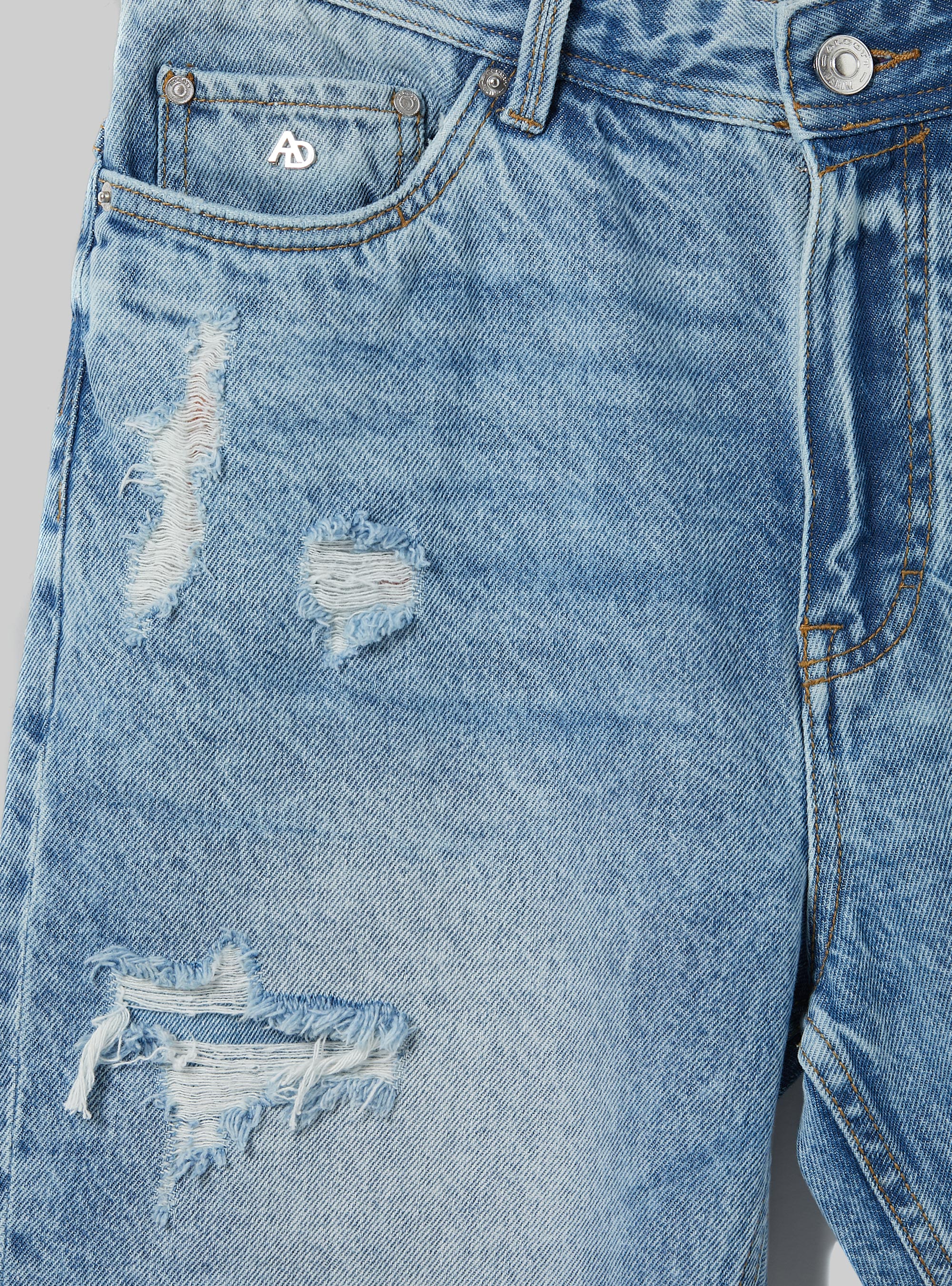 Bermudashorts aus Stretch-Denim in schmaler Passform, D003 MEDIUM BLUE