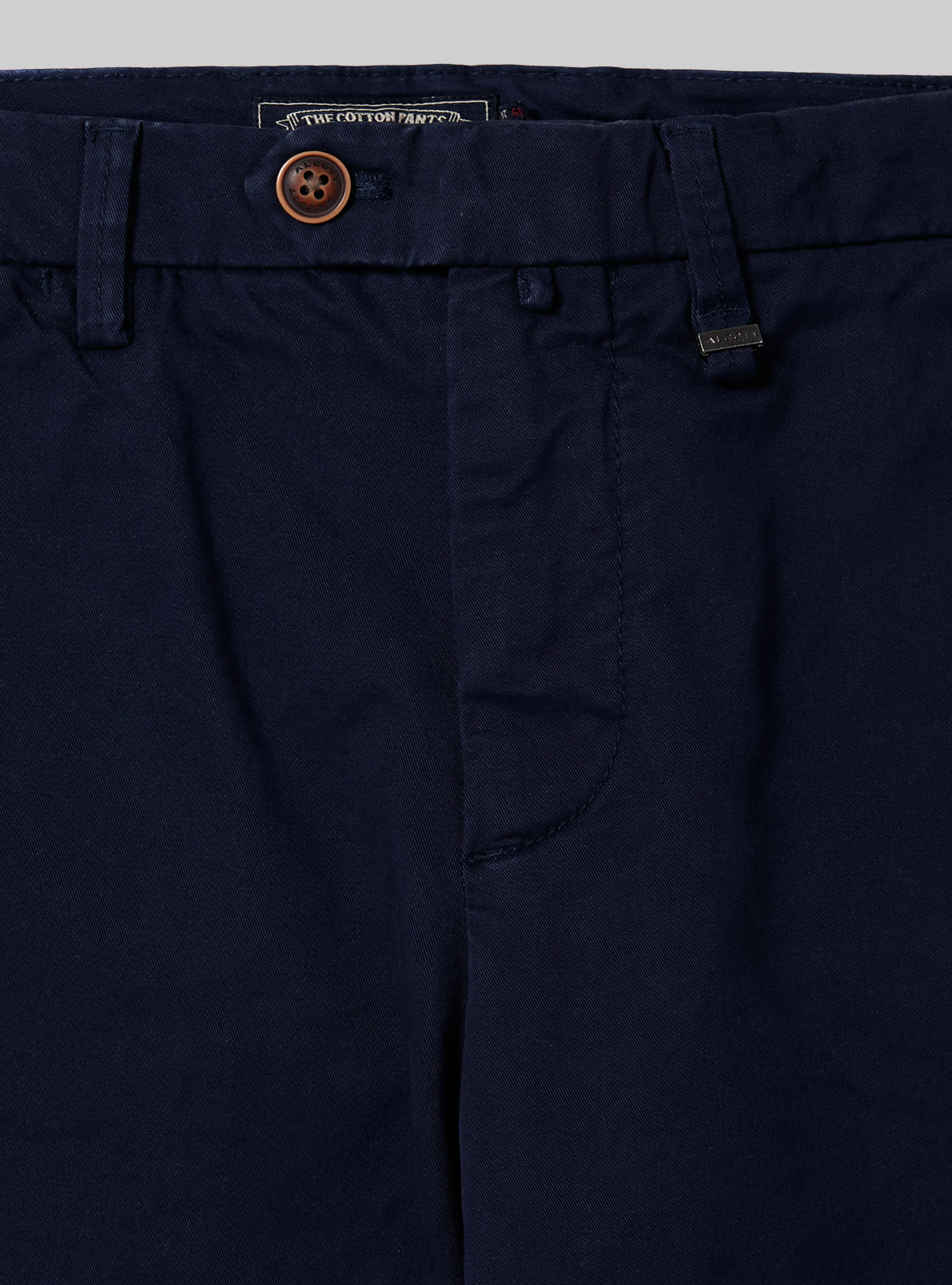 Stretch cotton twill chinos, C2201 BLUE