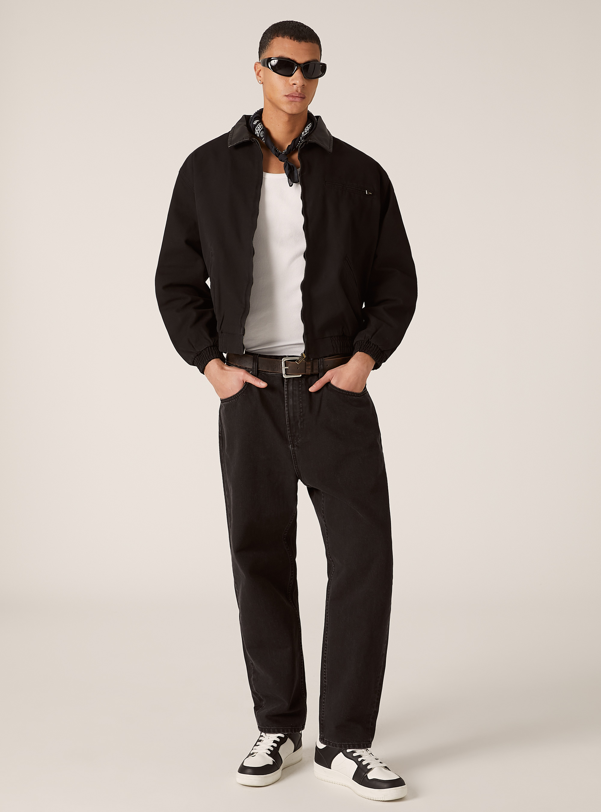Polo neck jacket, BK1 BLACK