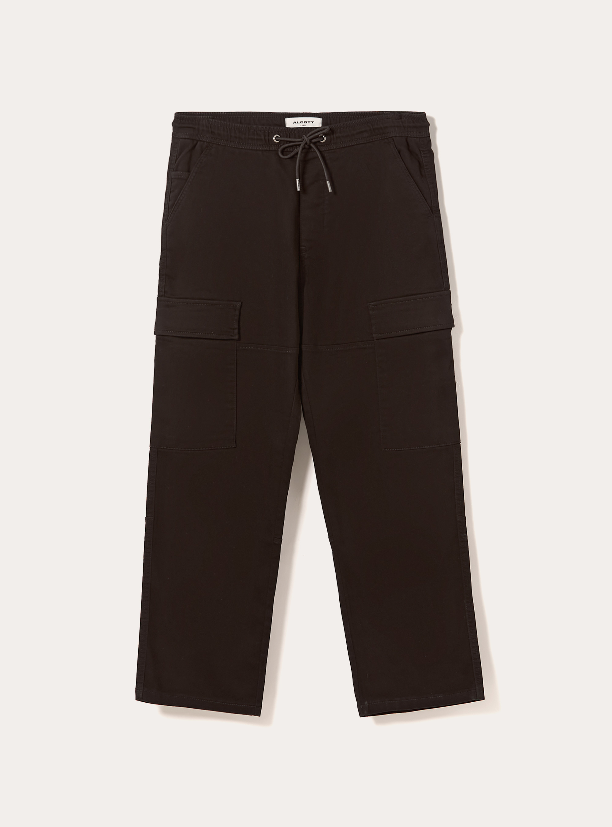 Cargo trousers with elasticated waist, BK1 BLACK