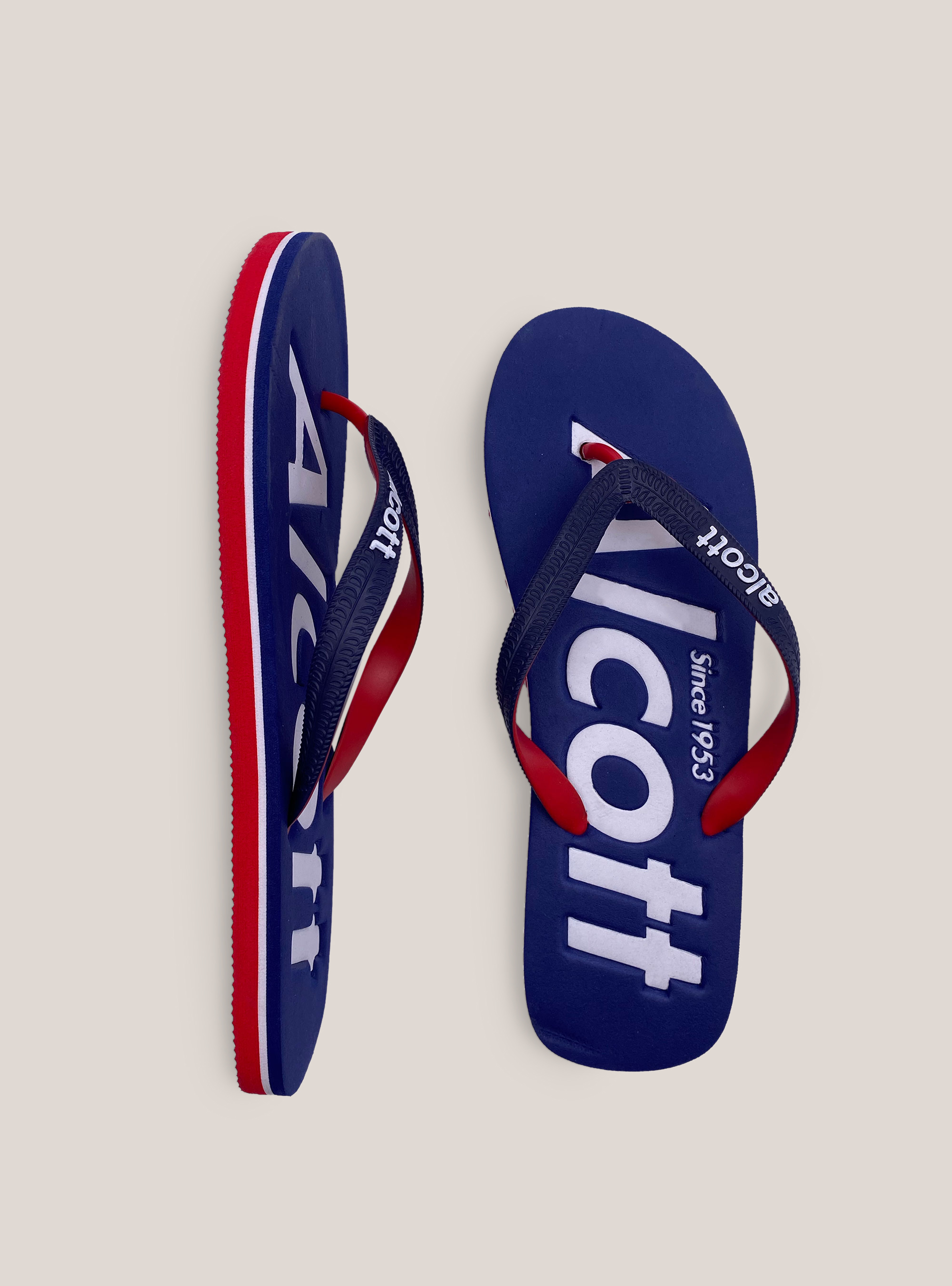 Infradito con logo, C0217 BLUE