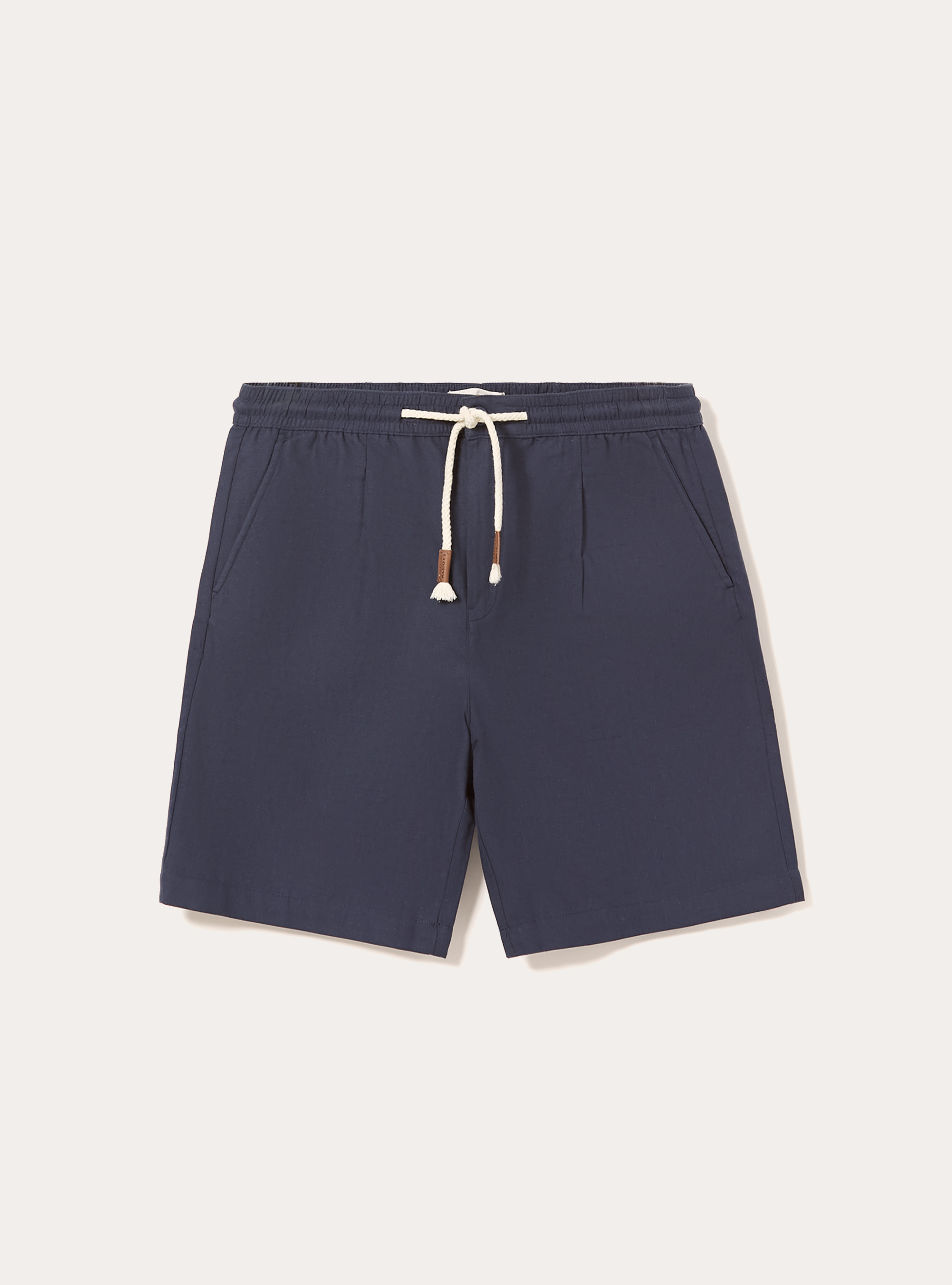 Bermudashorts aus Leinen mit Kordelzug, NA2 NAVY MEDIUM