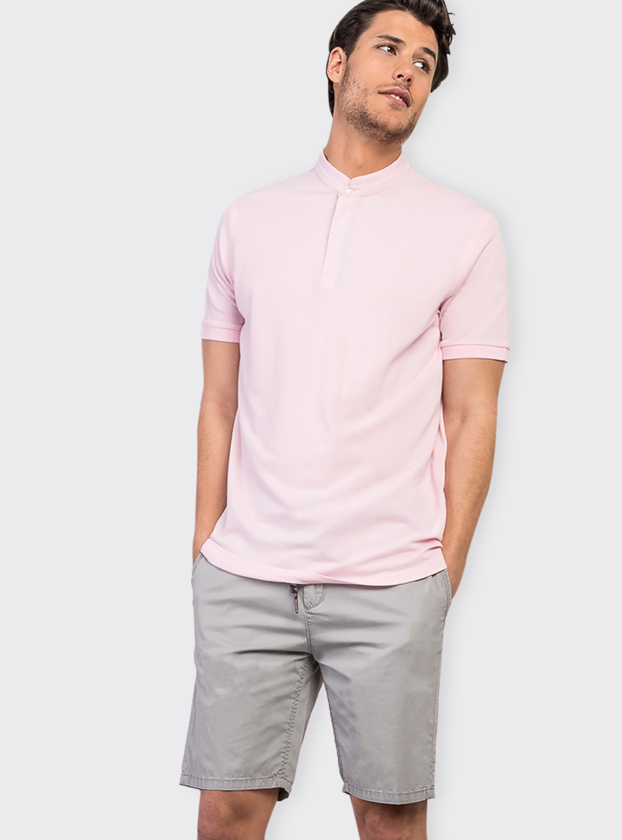 Polo col coréen, ROSE CLAIR