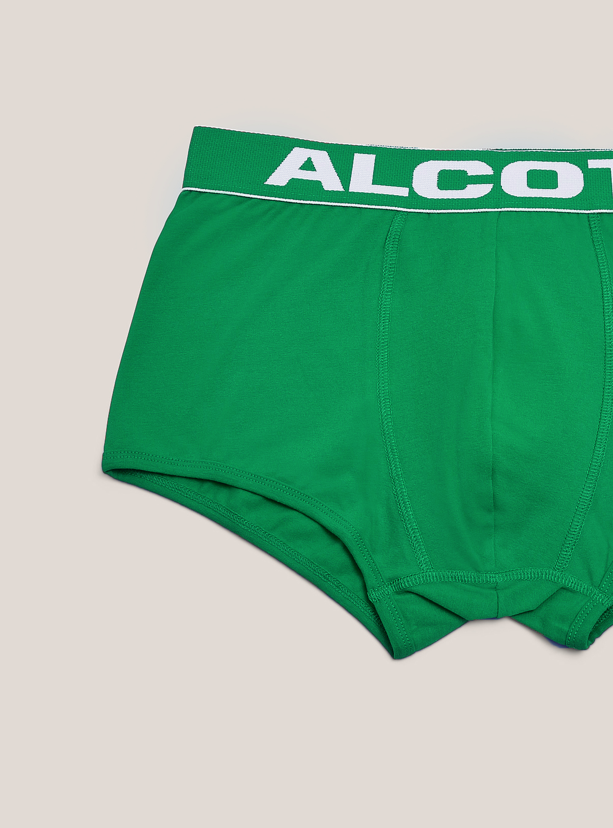 Boxer in cotone elasticizzato con logo, GN2 GREEN MEDIUM
