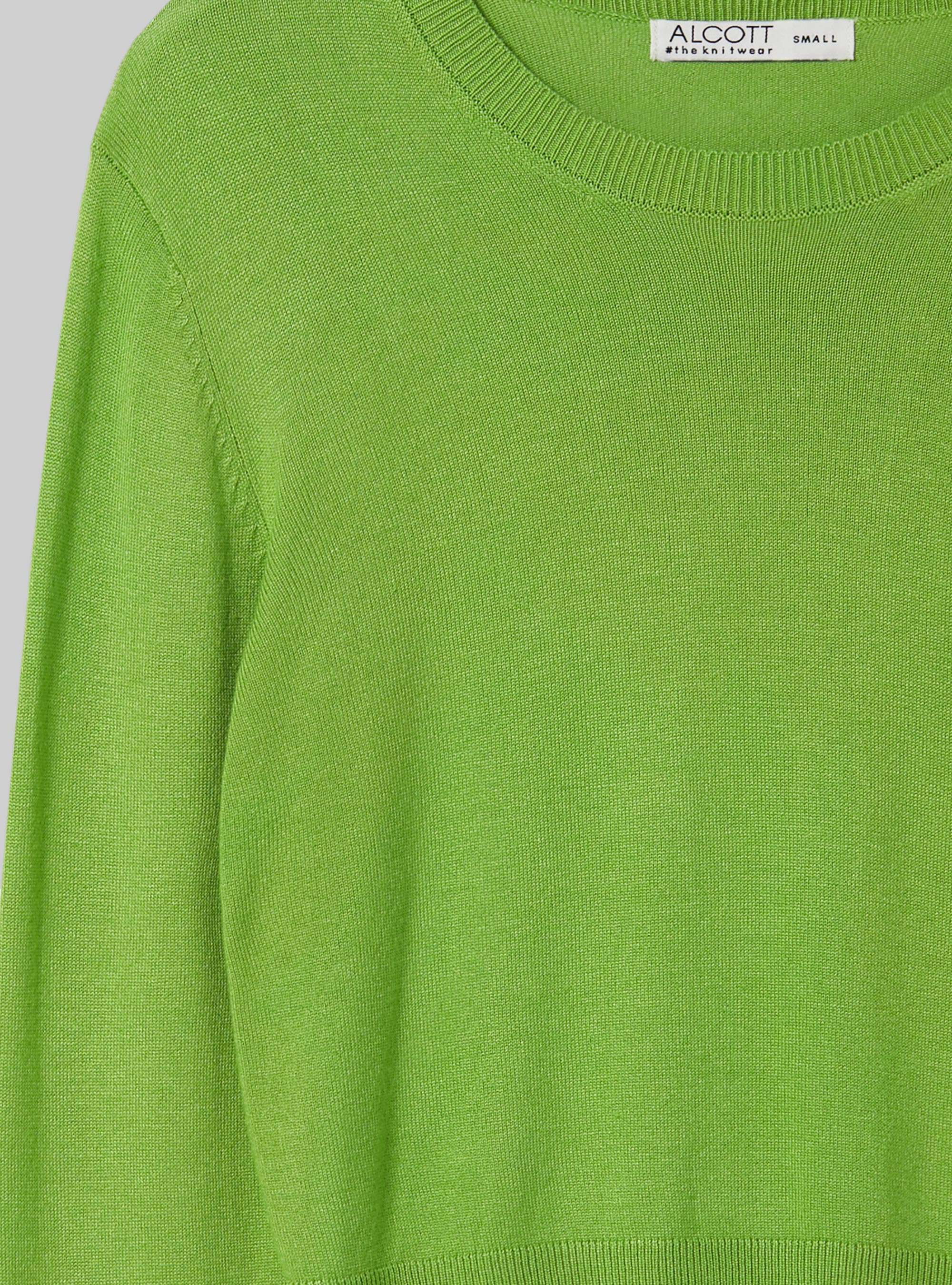 Pullover cropped girocollo, GN3 GREEN LIGHT