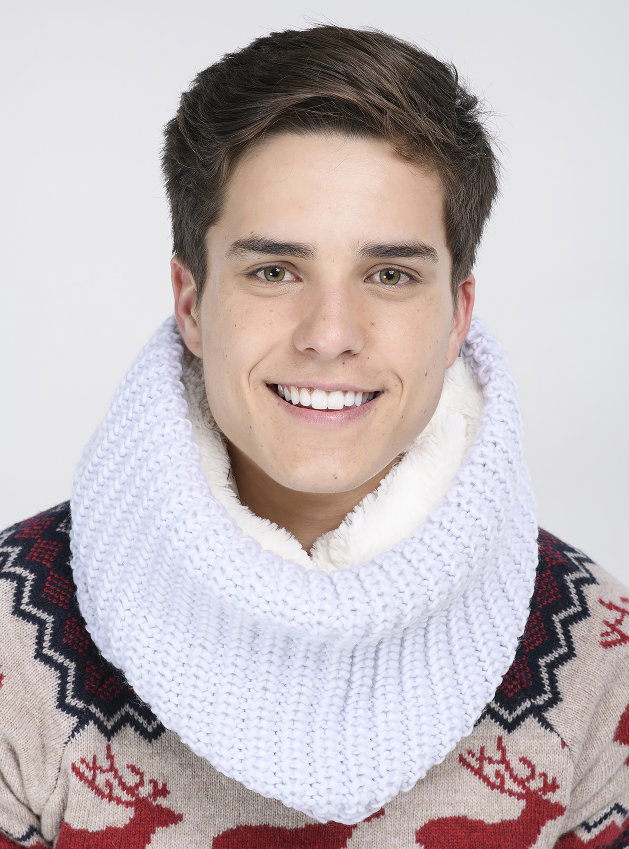 Collo tinta unita con treccia, PEARL