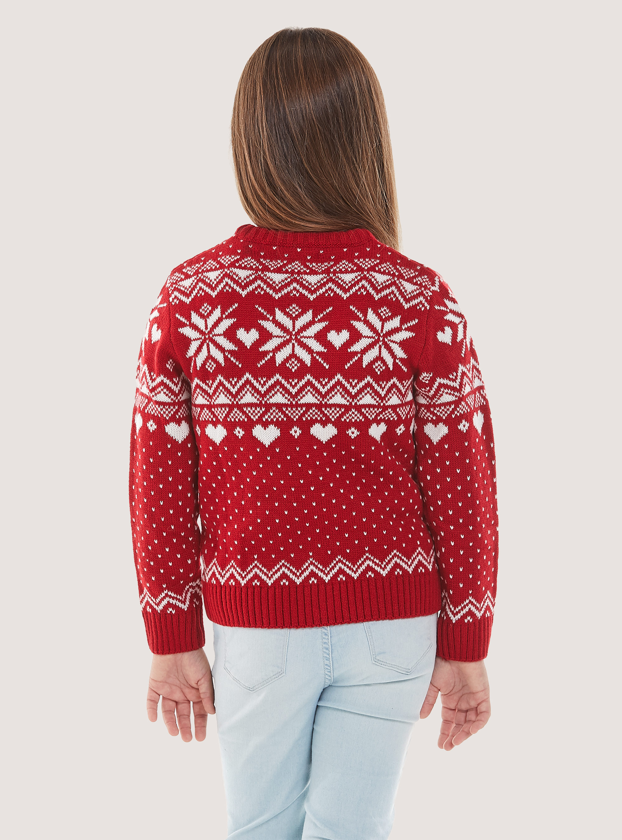 Christmas Family Collection Mini Me Pullover, RD2 RED MEDIUM