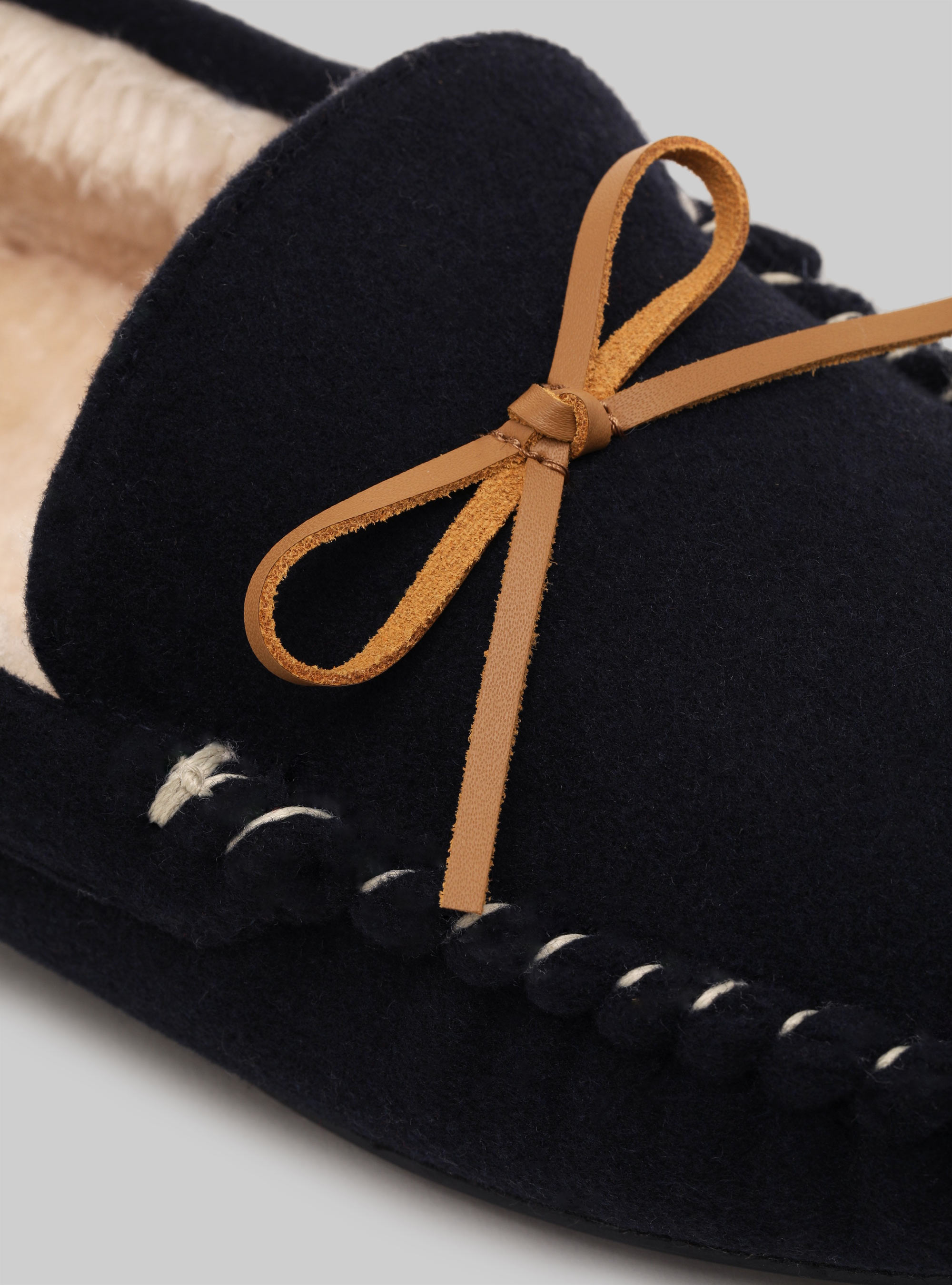 Solid-coloured moccasin slippers, NA1 NAVY DARK