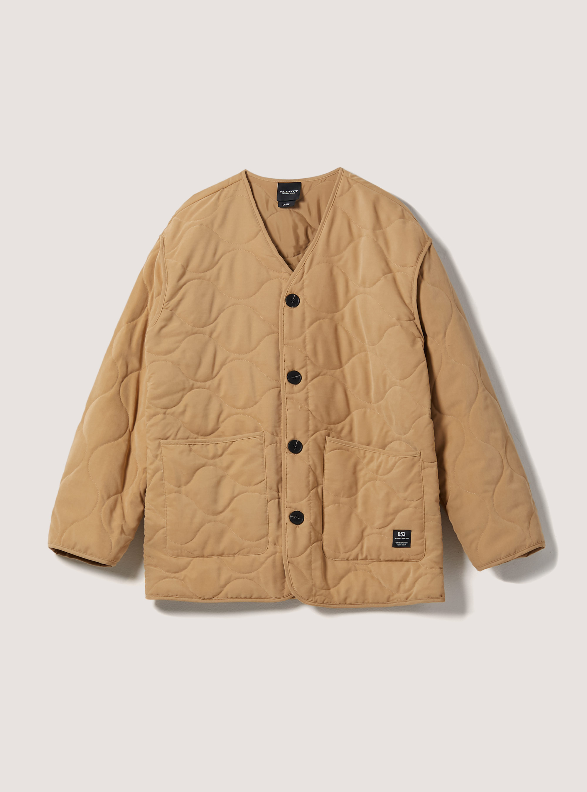 Quilted jacket with recycled padding, BG2 BEIGE MEDIUM