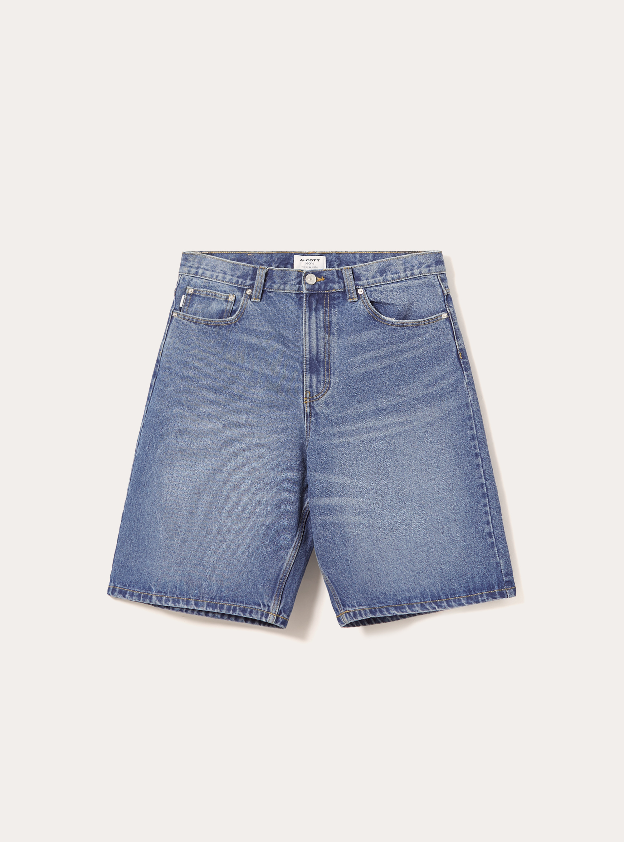 Denim loose fit bermuda shorts, D003 MEDIUM BLUE