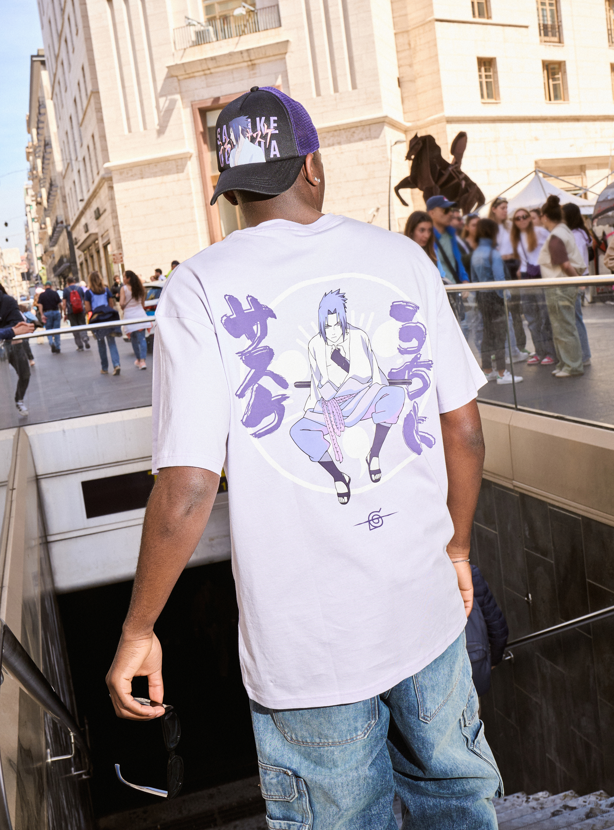 Naruto / Alcott-T-Shirt in &Uuml;bergr&ouml;&szlig;e, LC3 LILLAC LIGHT