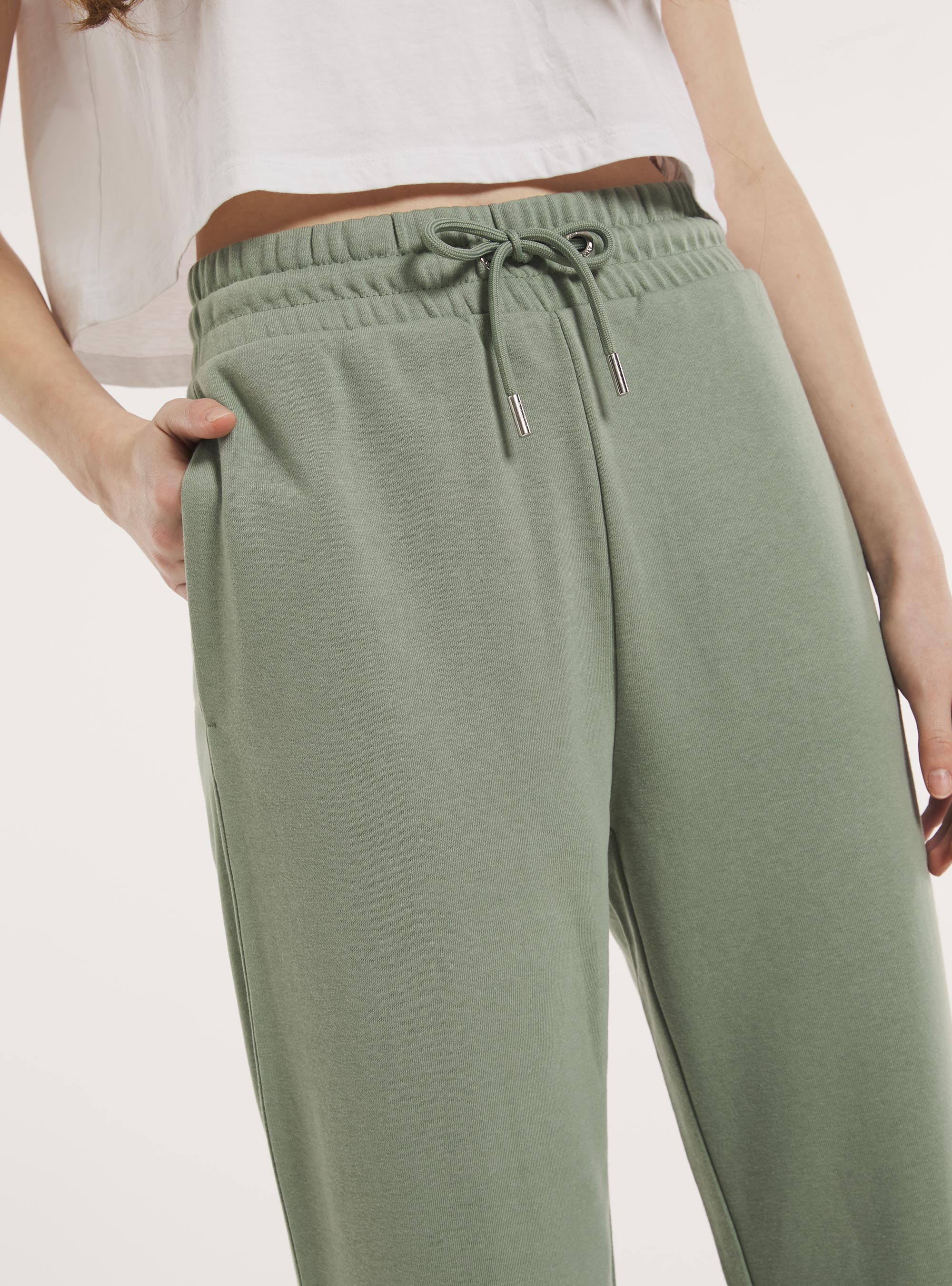 Plush jogger trousers, KY3 KAKY LIGHT